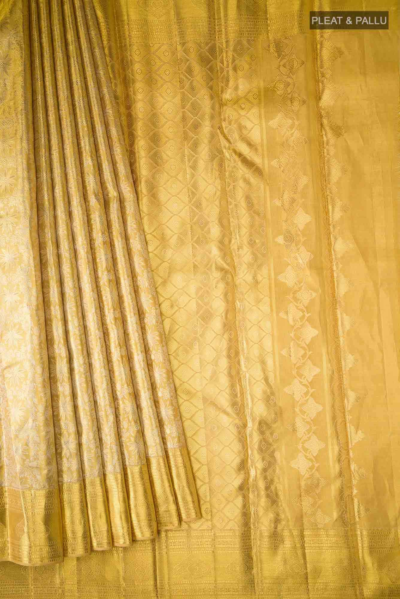 Gold Kanchipuram Tissue Silk Saree