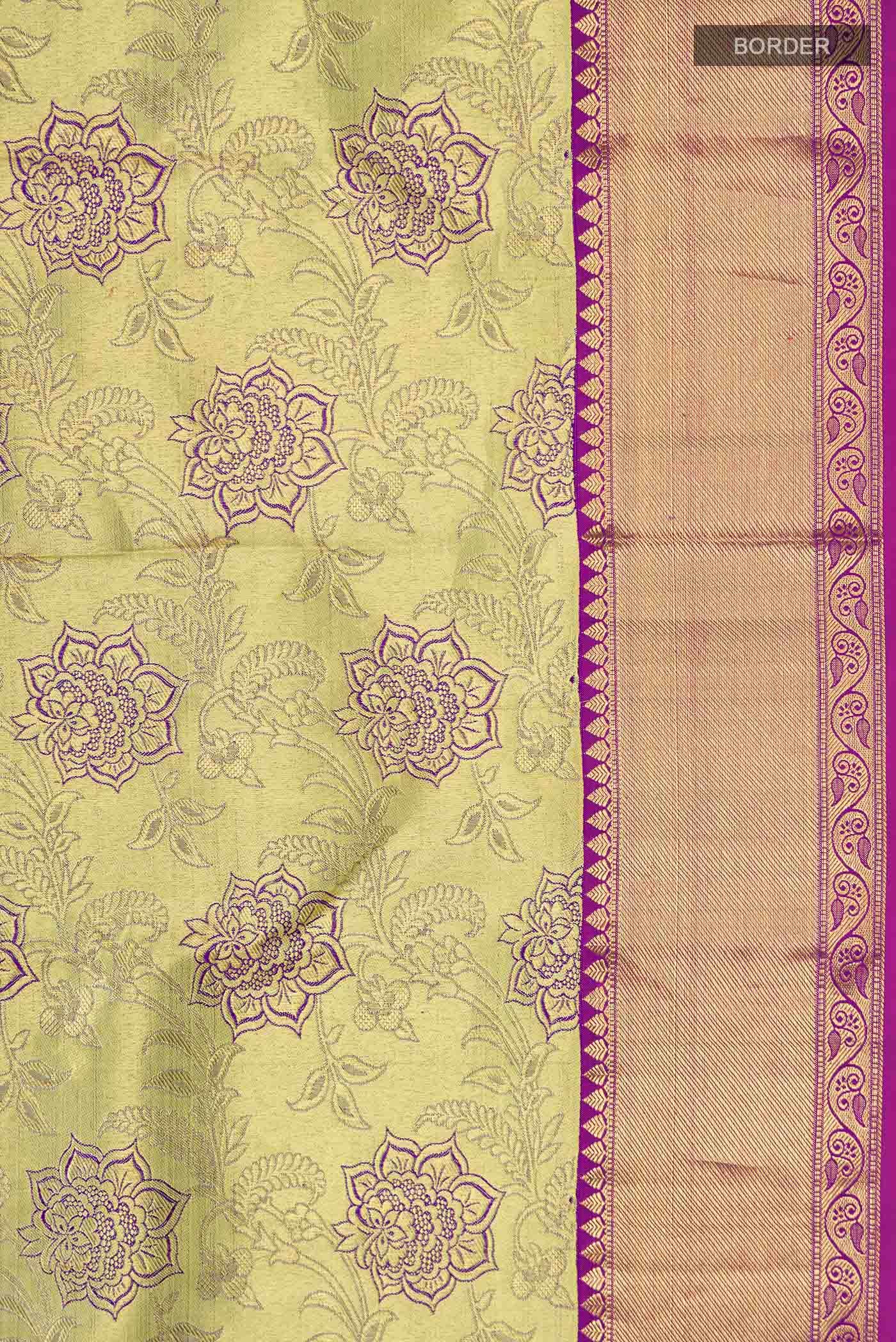 Gold Kanchipuram Silk Saree