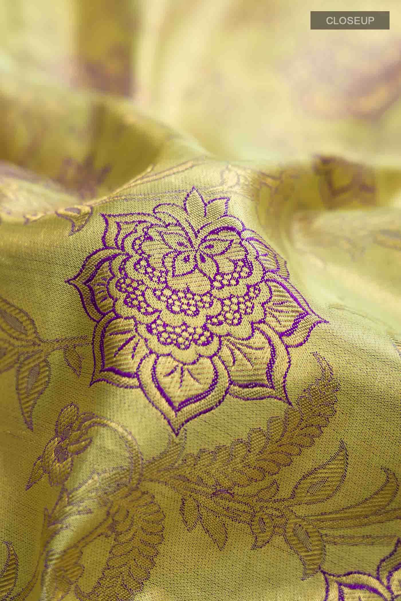 Gold Kanchipuram Silk Saree