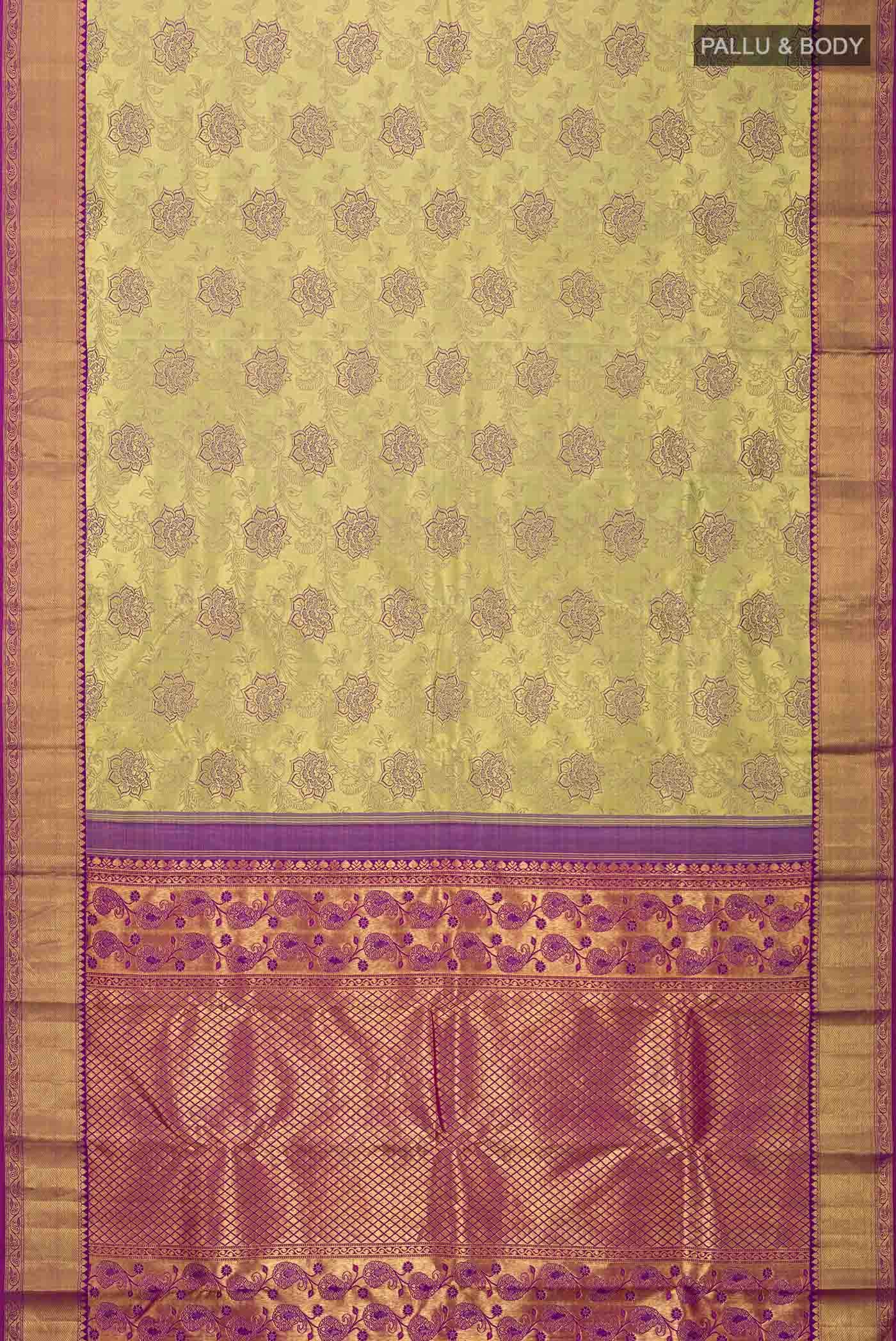 Gold Kanchipuram Silk Saree