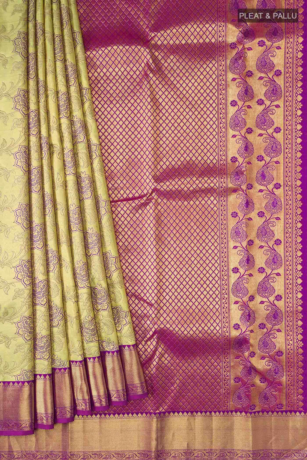 Gold Kanchipuram Silk Saree