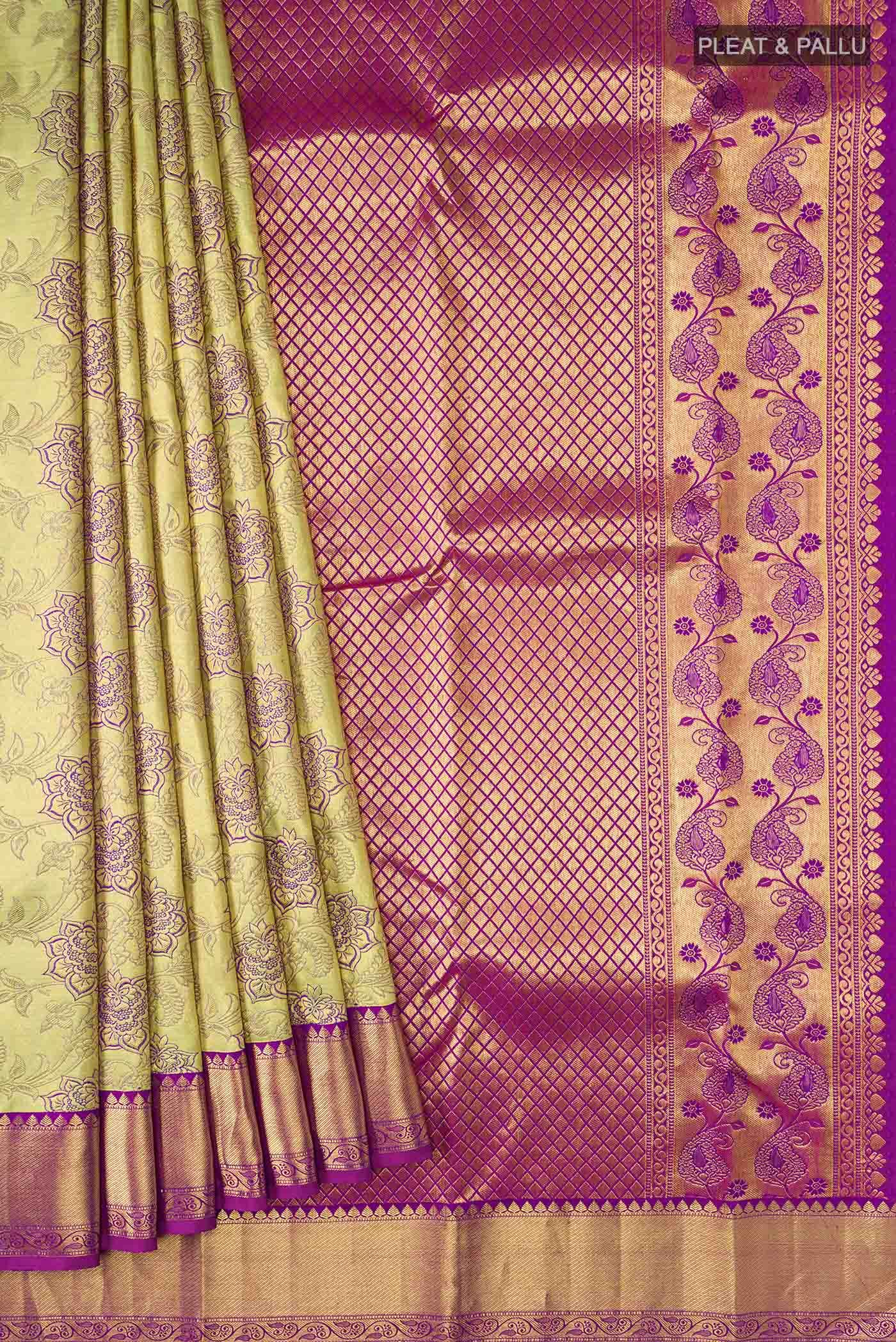 Gold Kanchipuram Silk Saree