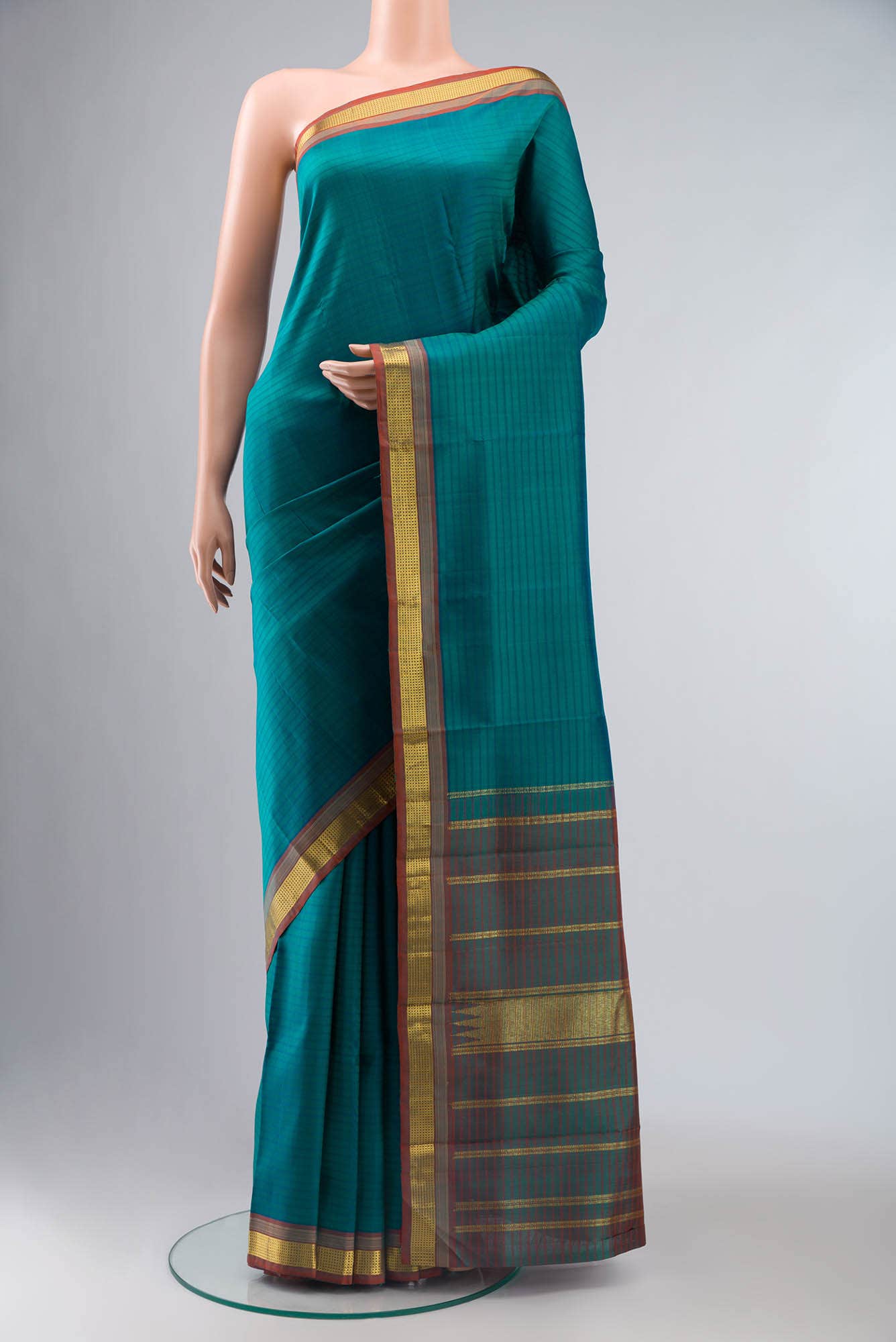 Blue Kanchipuram Silk Saree