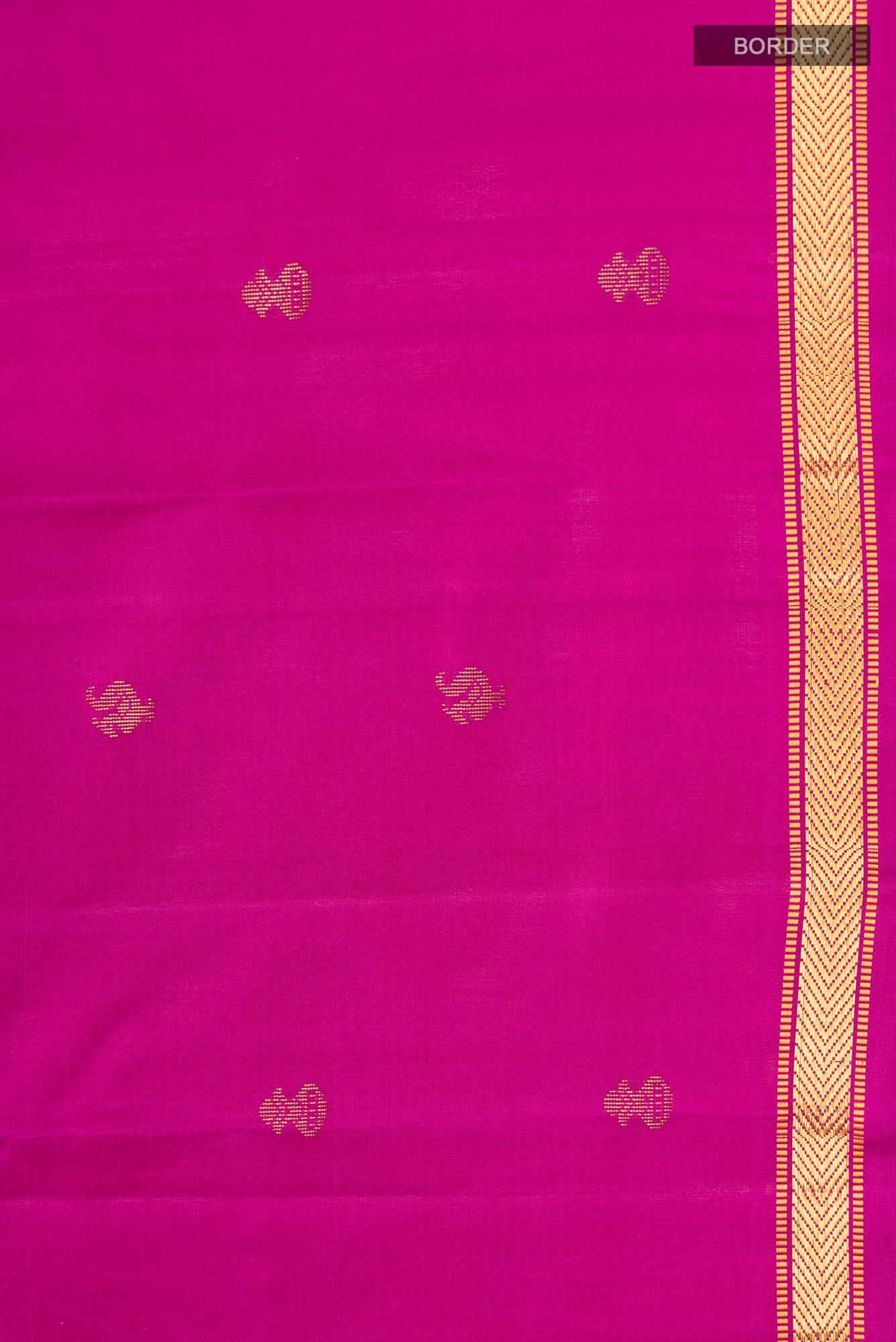 Pure Silk Pure Zari Pink Kanchipuram Saree
