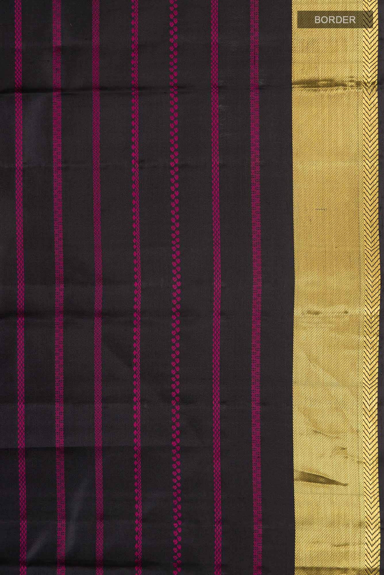 Black Kanchipuram Silk Saree