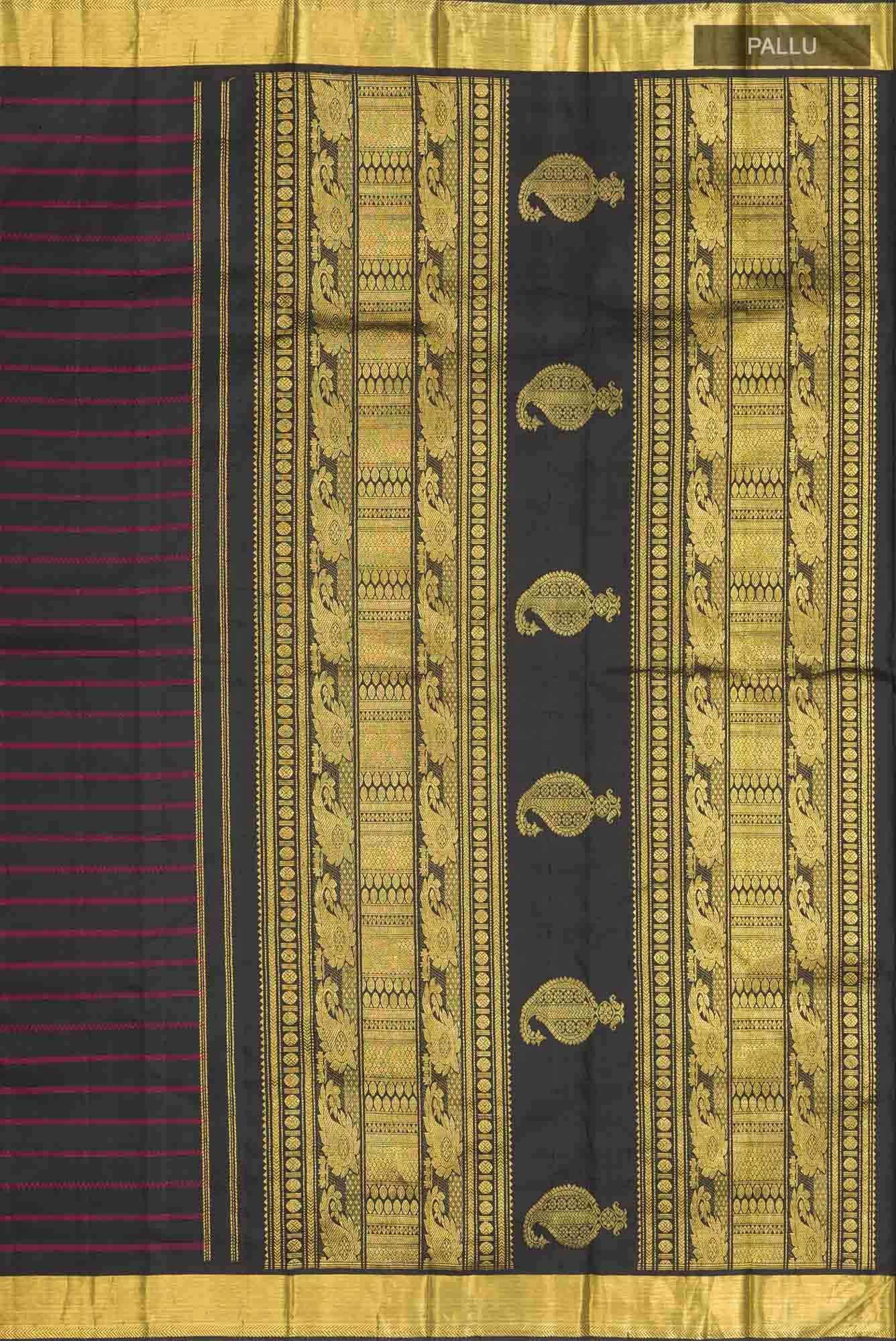 Black Kanchipuram Silk Saree