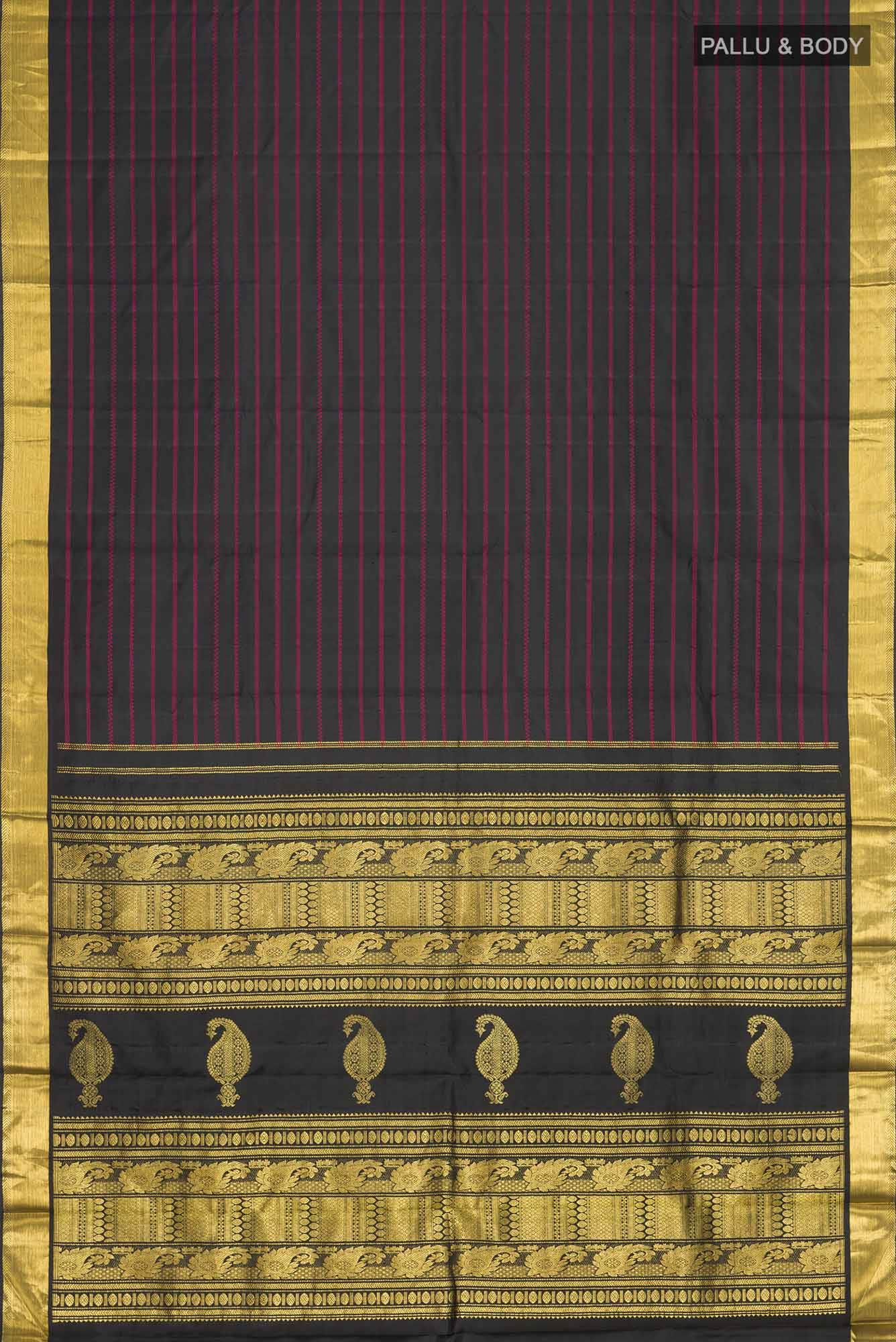 Black Kanchipuram Silk Saree