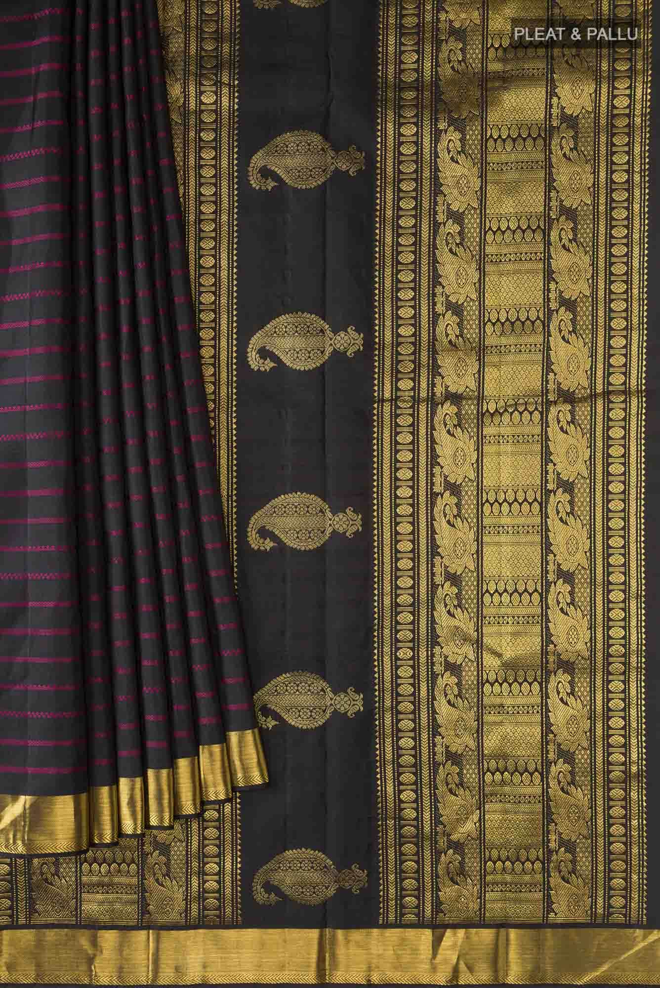 Black Kanchipuram Silk Saree