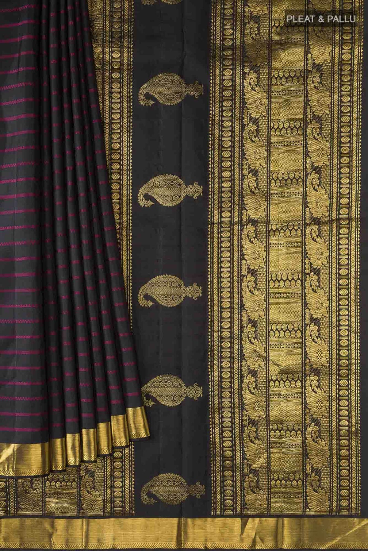Black Kanjivaram Silk Saree