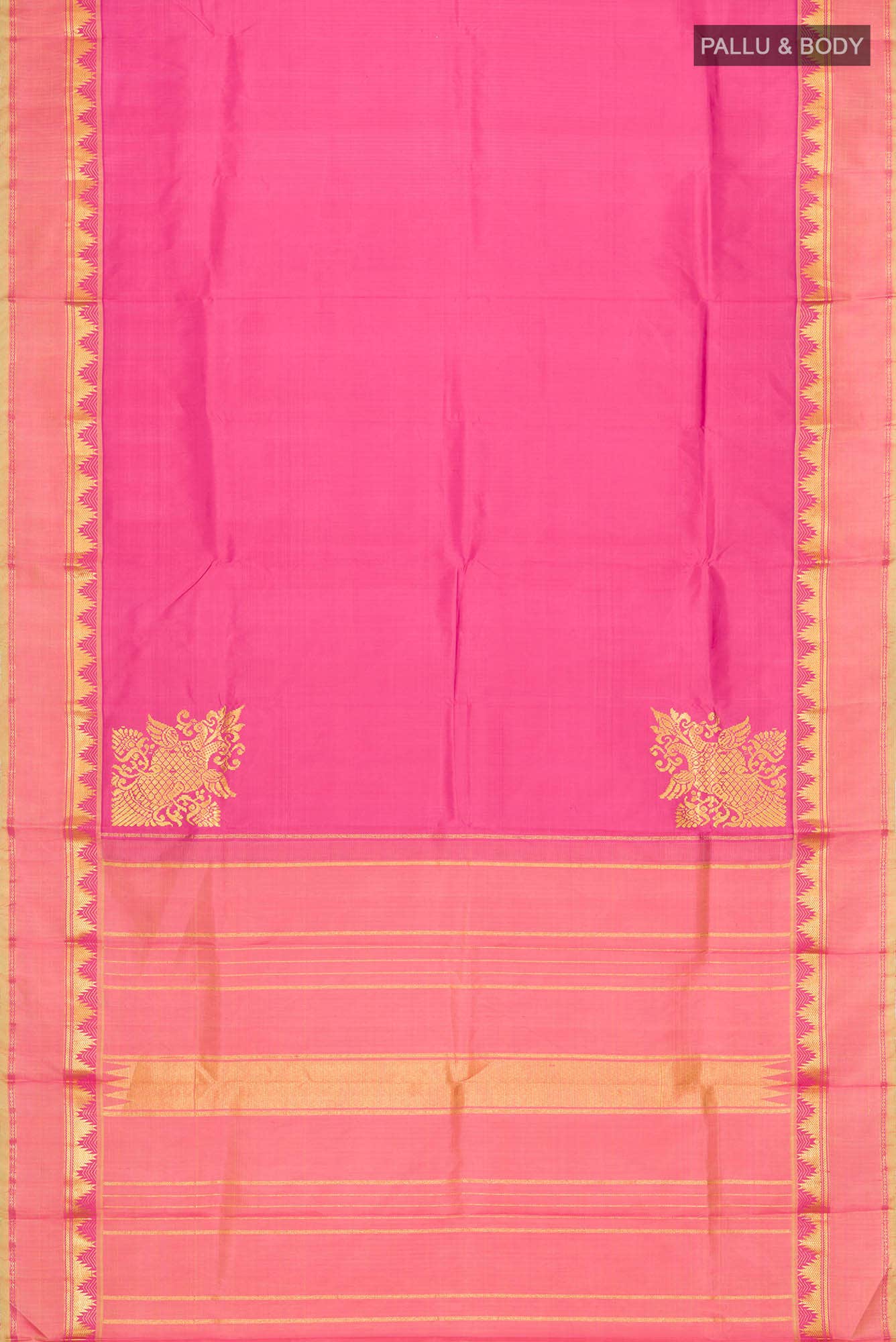 Pink Kanchipuram Silk Saree