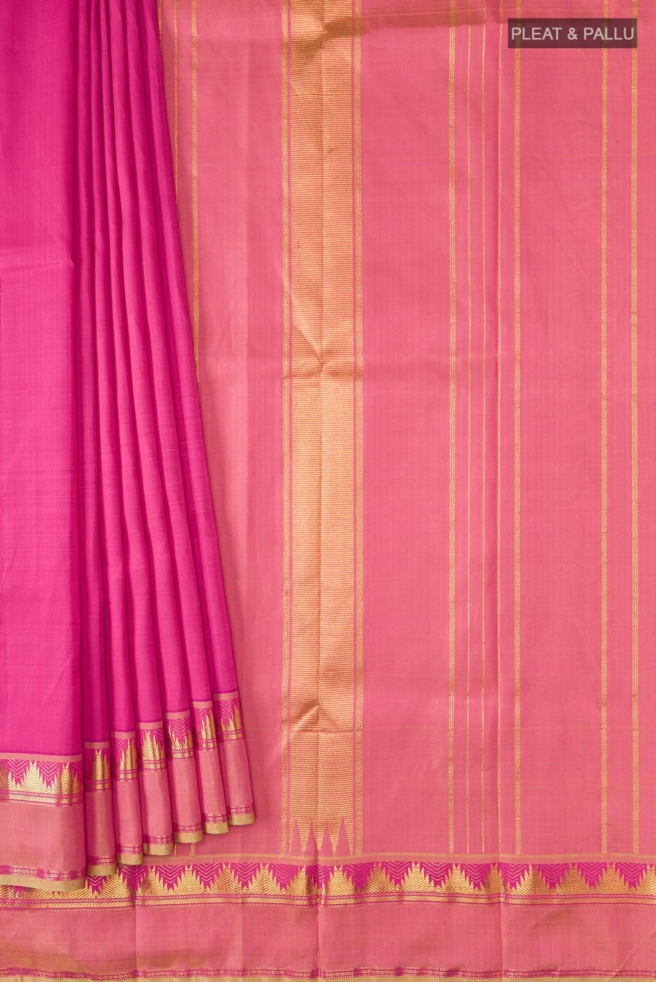 Pink Kanchipuram Silk Saree