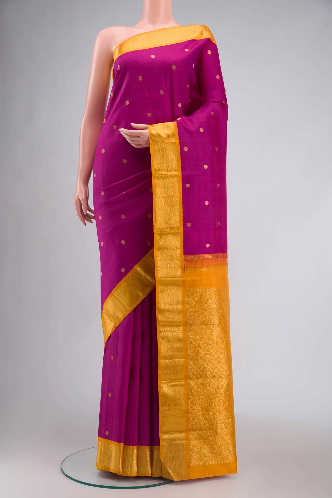 Pink Kanchipuram Silk Saree