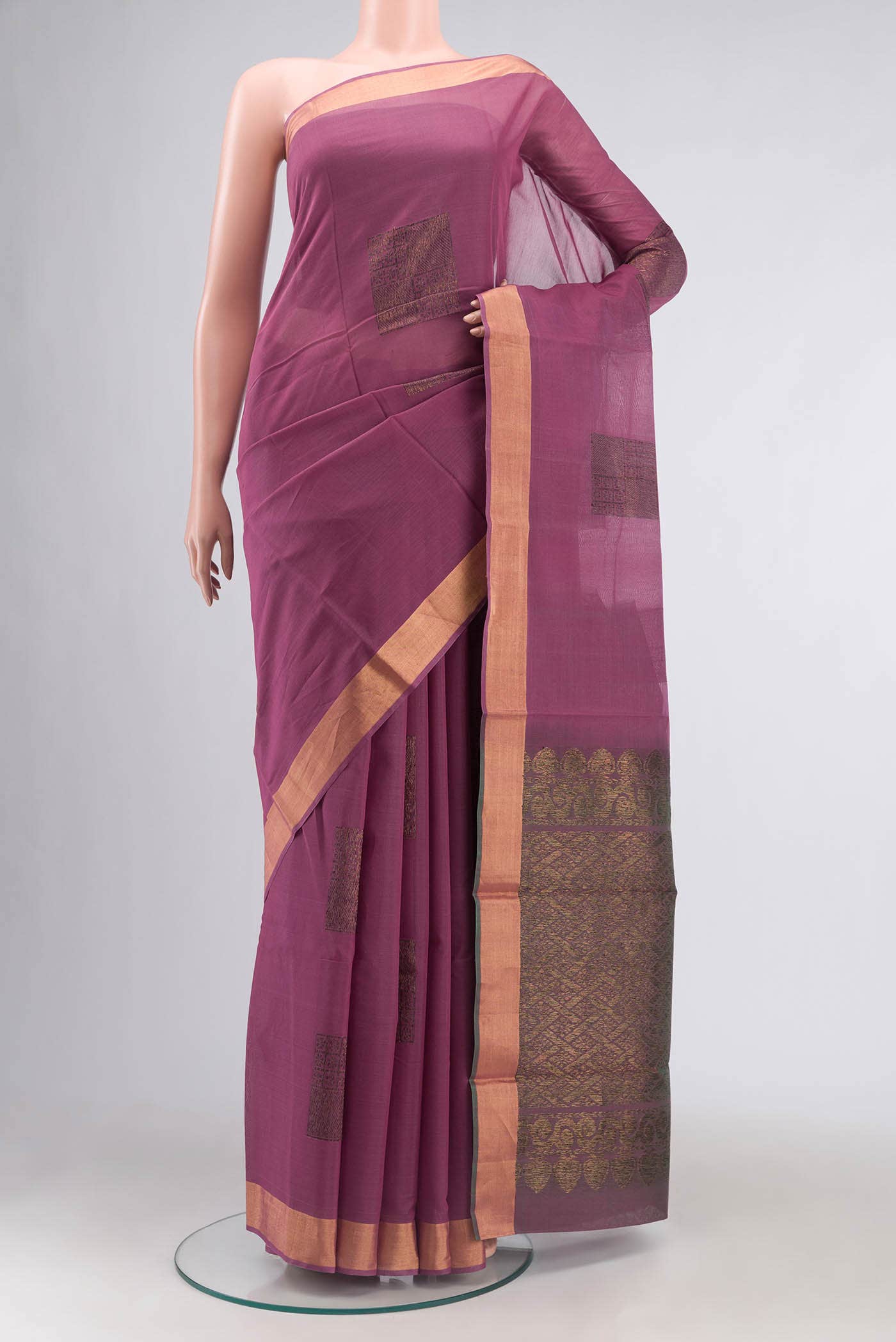 Pink Silk Cotton Saree