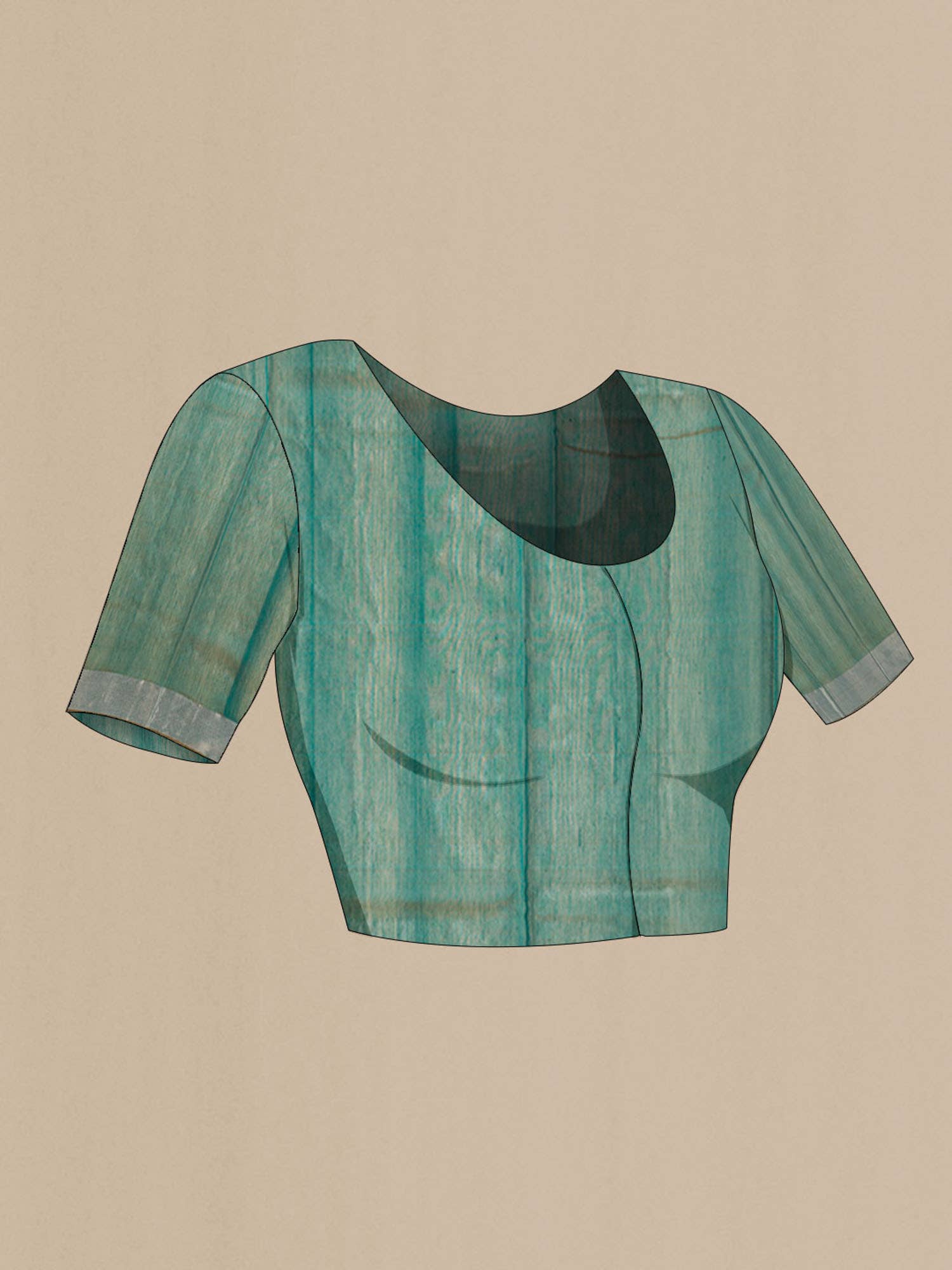 Teal Silk Cotton Saree