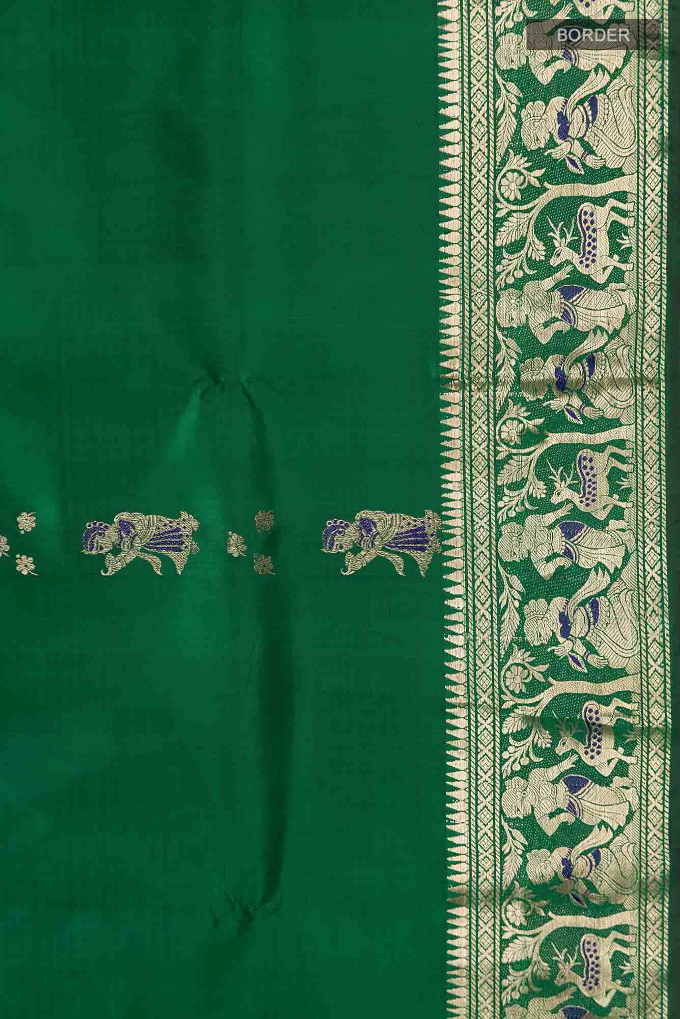 Green Baluchari Silk Saree