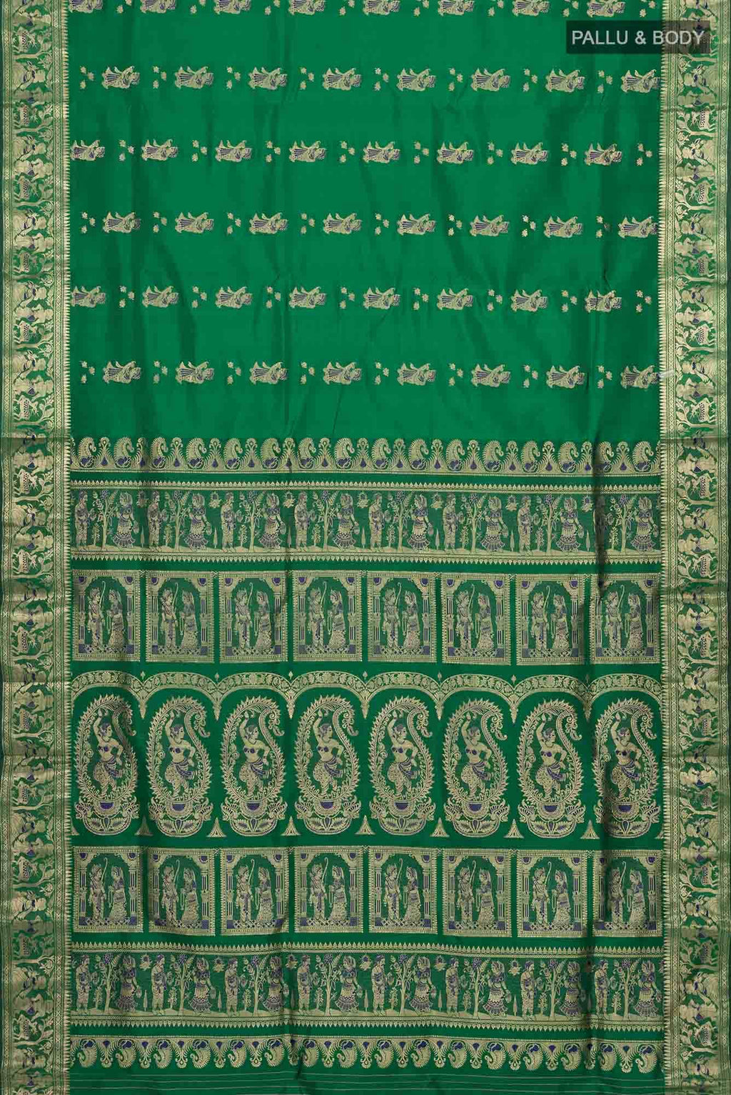 Green Baluchari Silk Saree