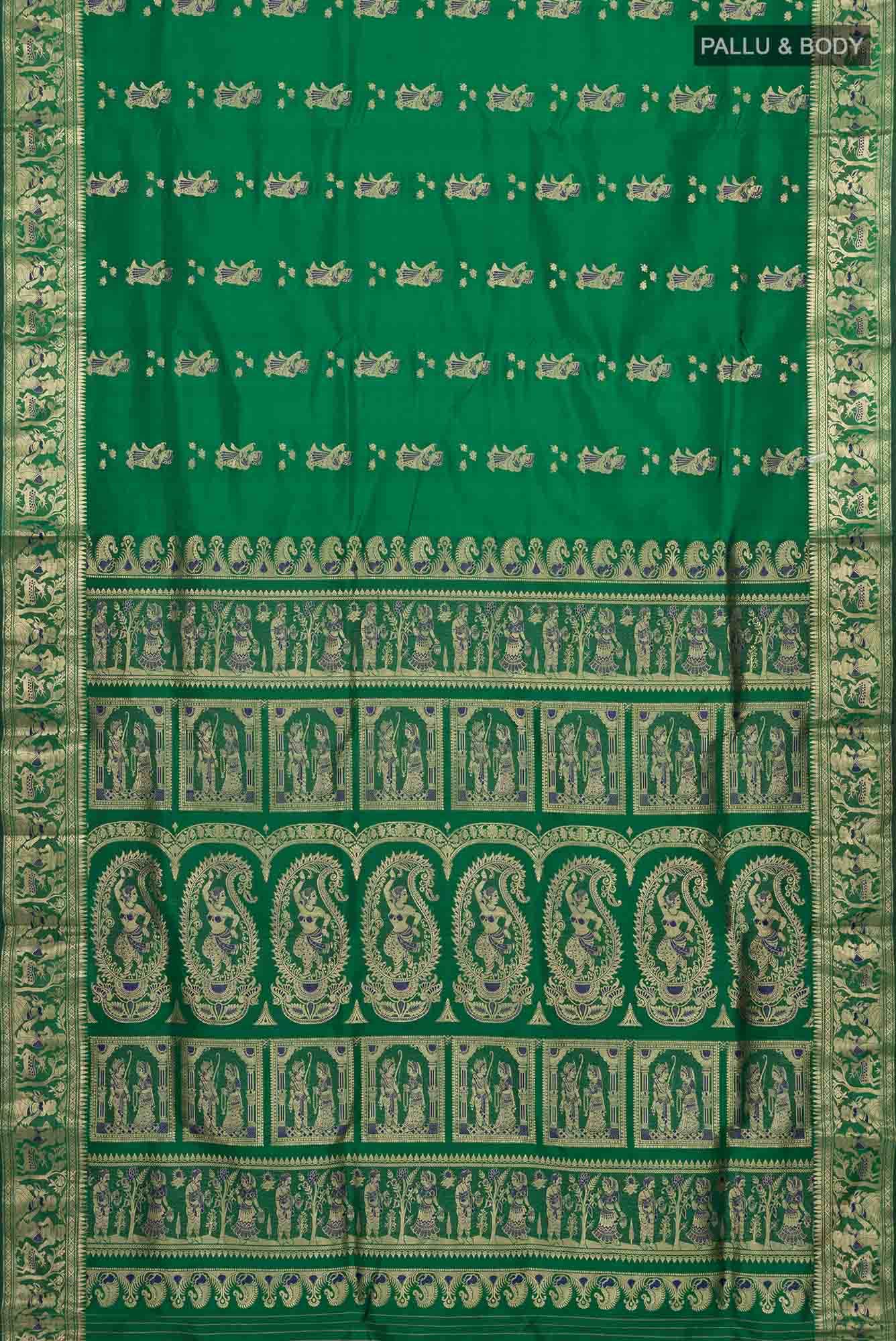 Green Baluchari Silk Saree