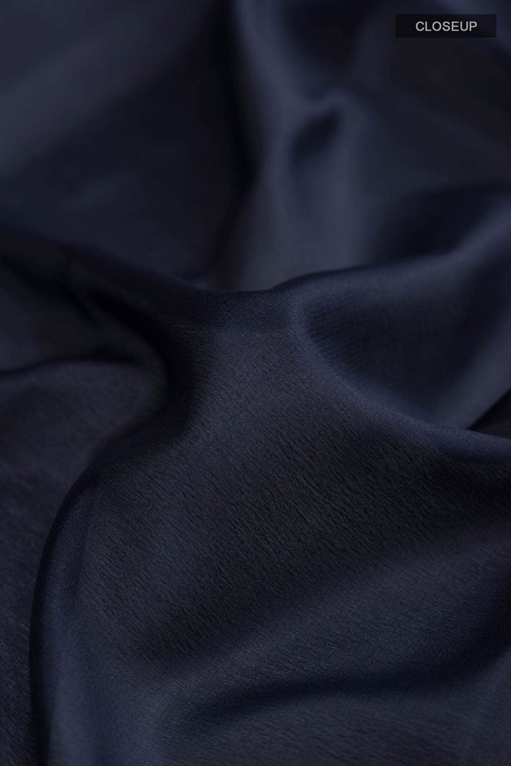 Navy Blue Mysore Crepe Saree