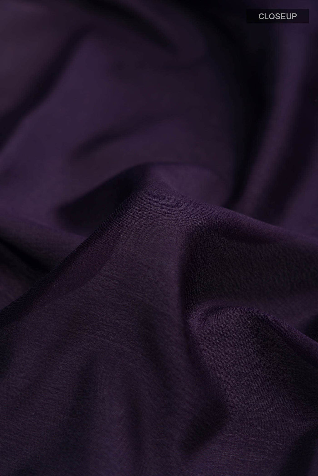 Navy Blue Mysore Crepe Saree