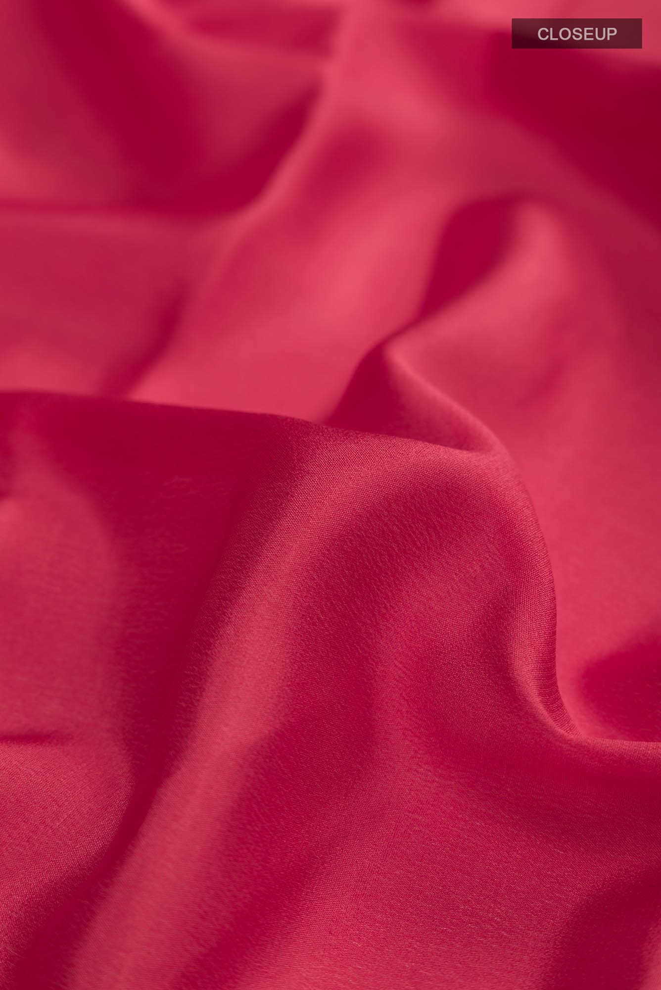Red Mysore Crepe Saree