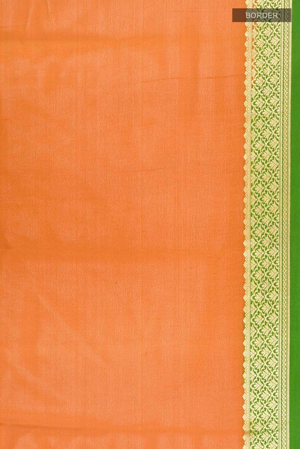 Orange Mysore Crepe Saree