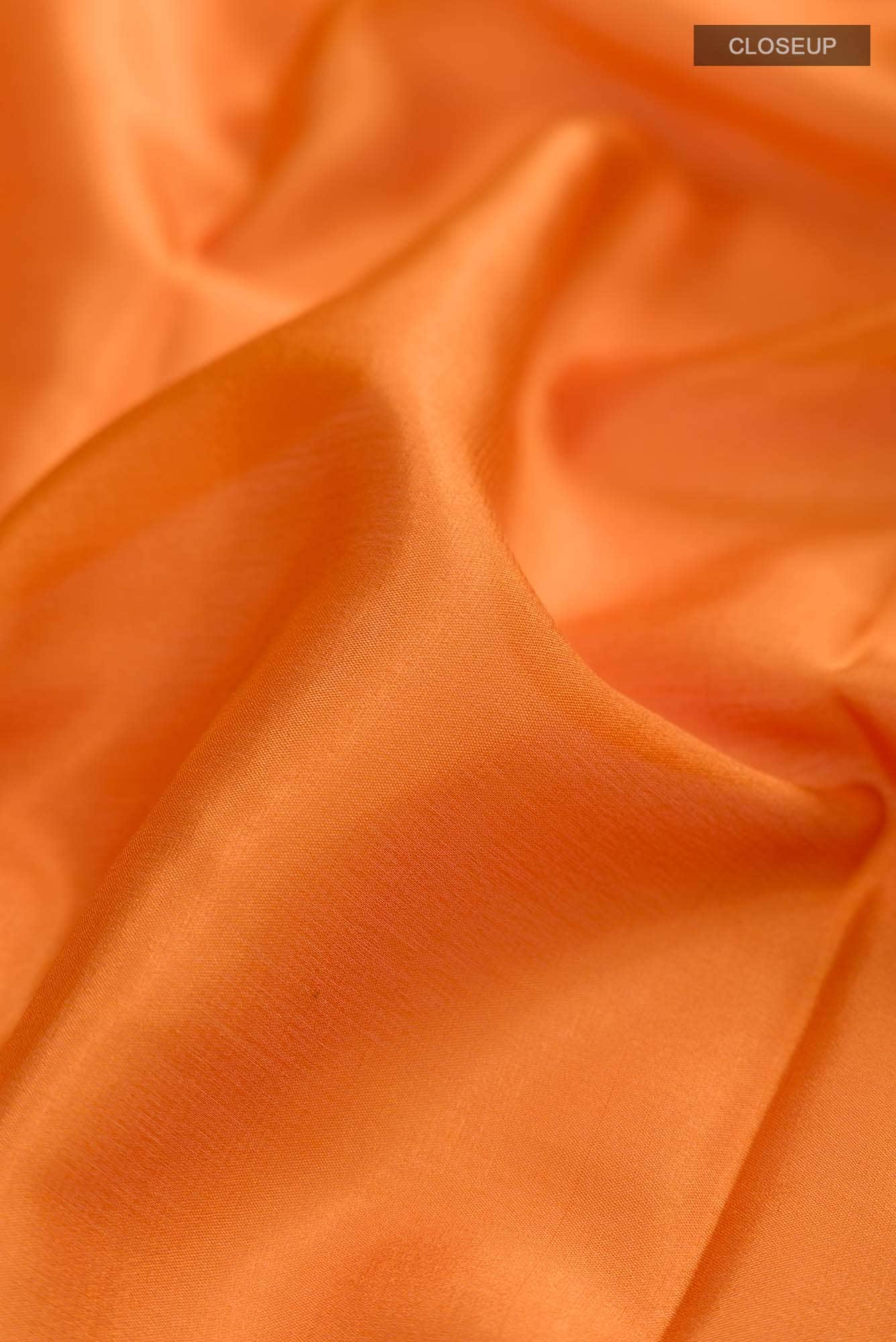 Orange Mysore Crepe Saree