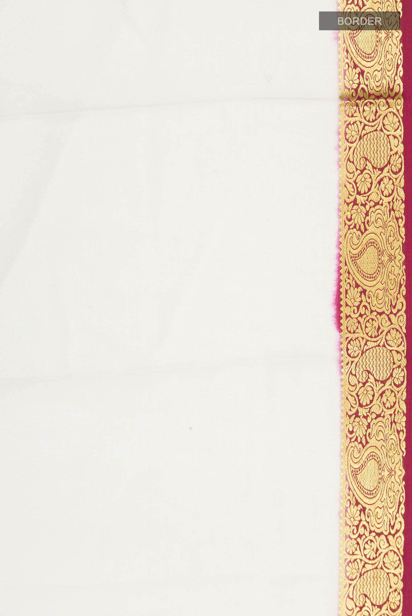 Cream Mysore Crepe Saree