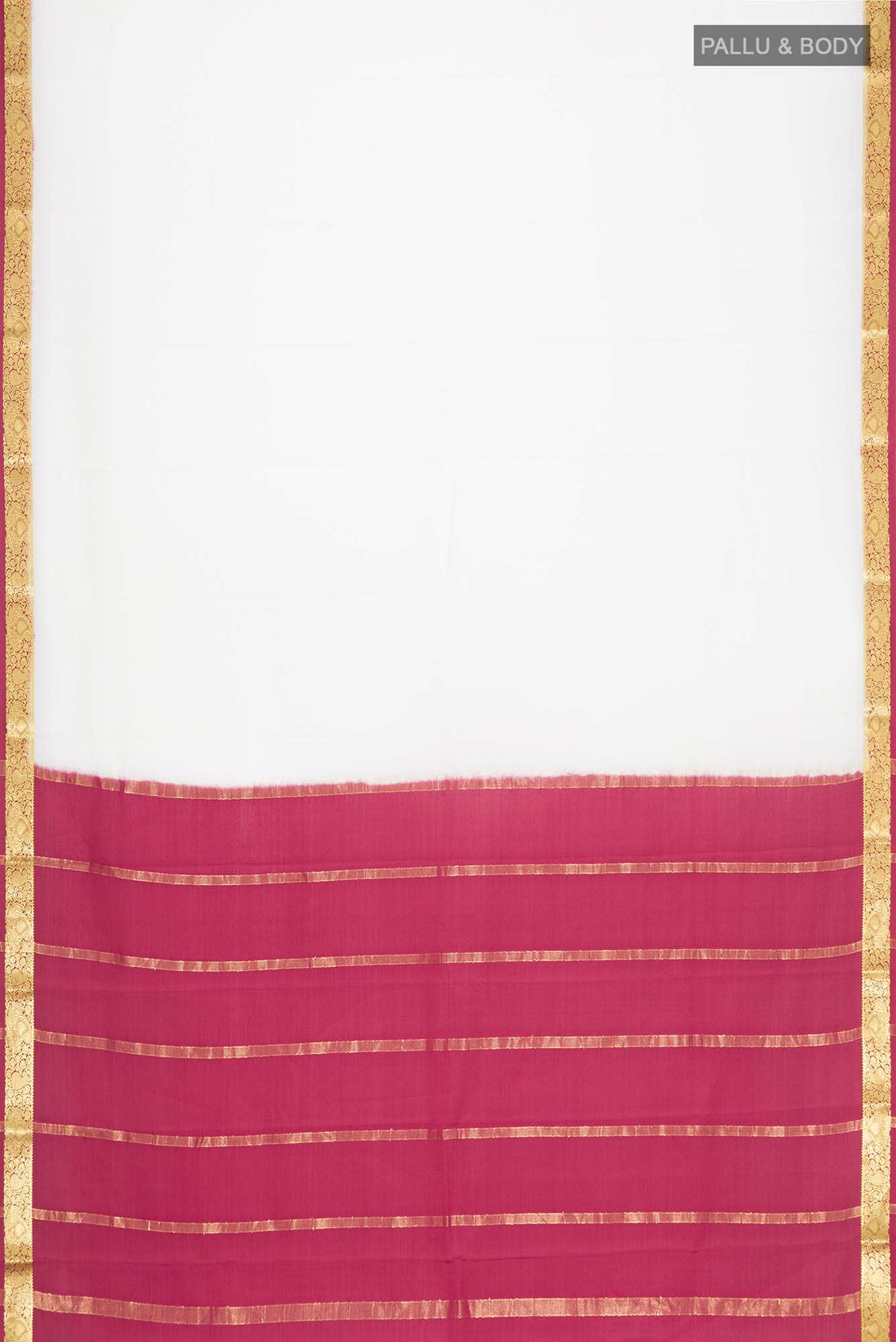 Cream Mysore Crepe Saree