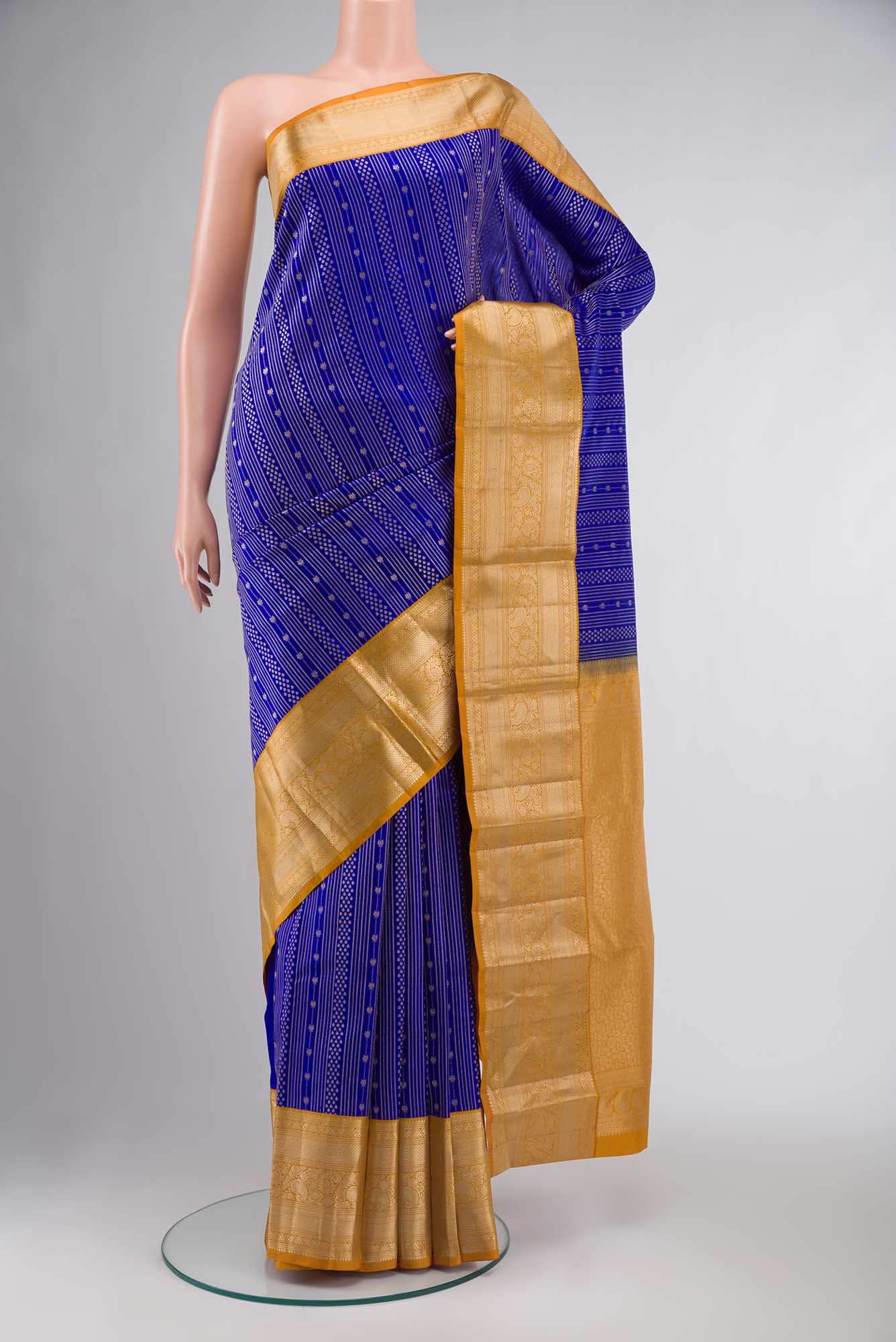 Blue Kanchipuram Silk Saree