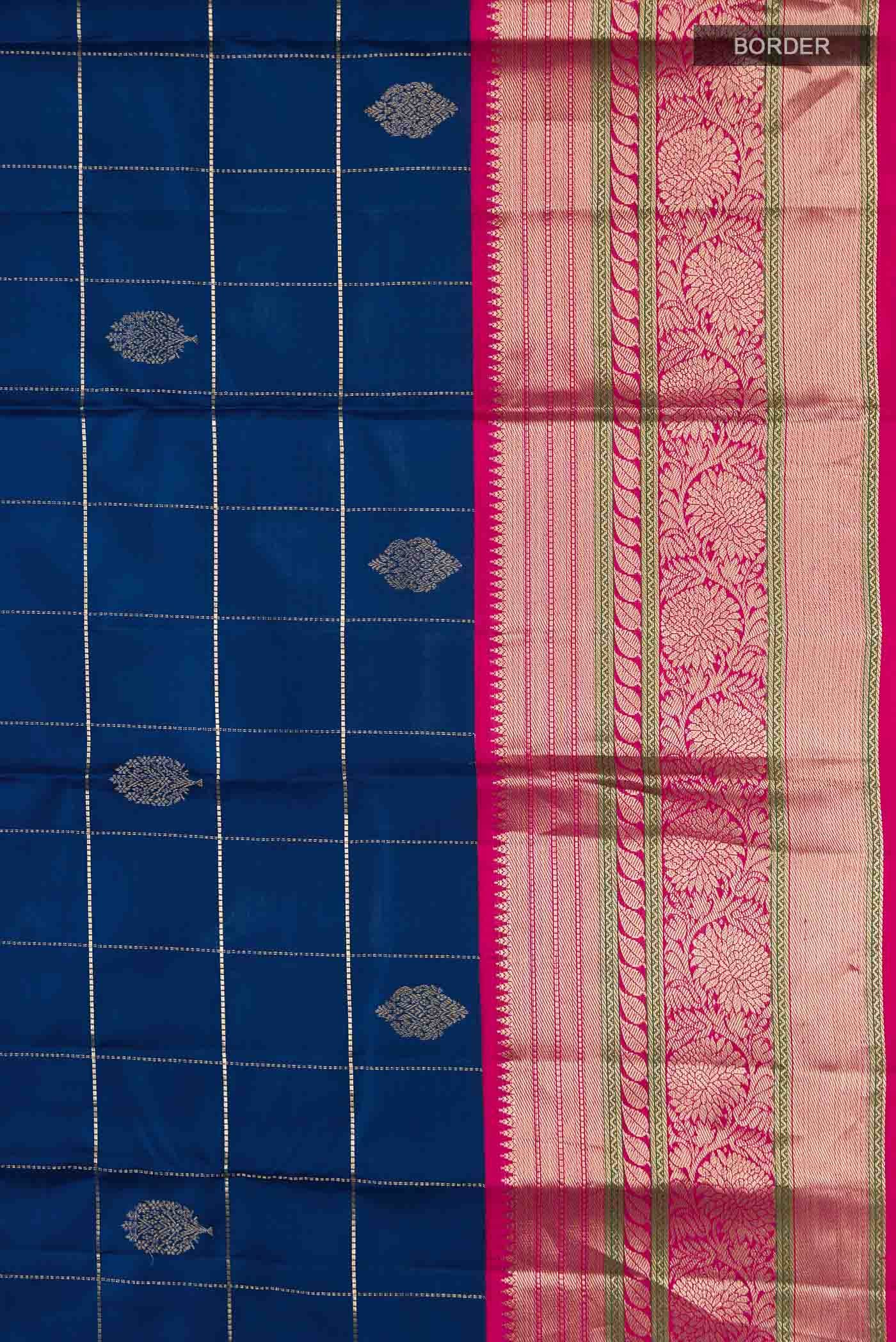 Blue Kanchipuram Silk Saree