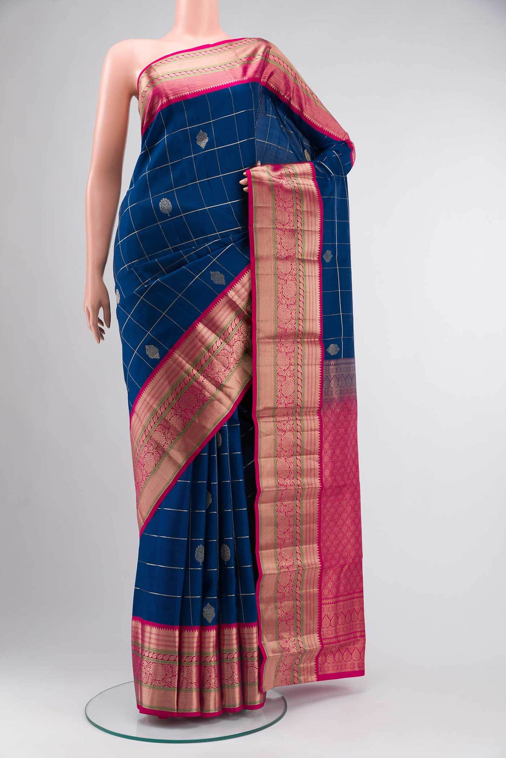 Blue Kanchipuram Silk Saree