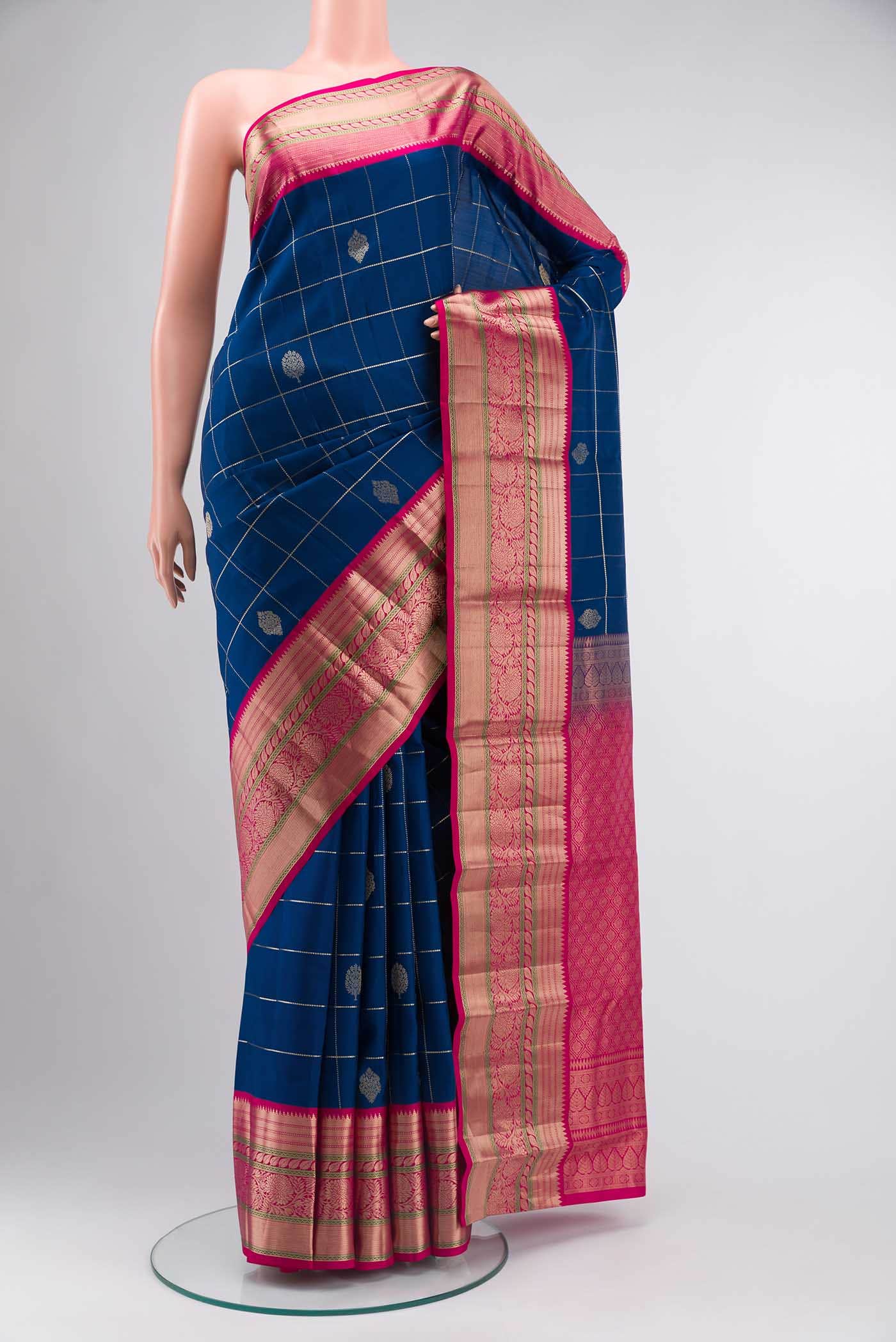 Blue Kanchipuram Silk Saree