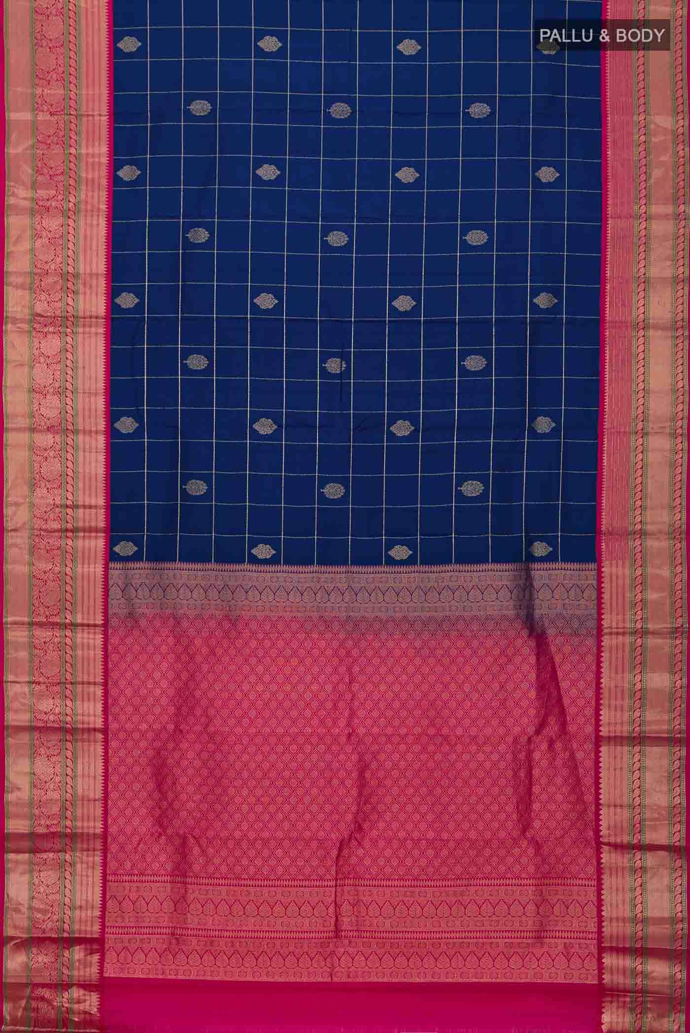 Blue Kanchipuram Silk Saree