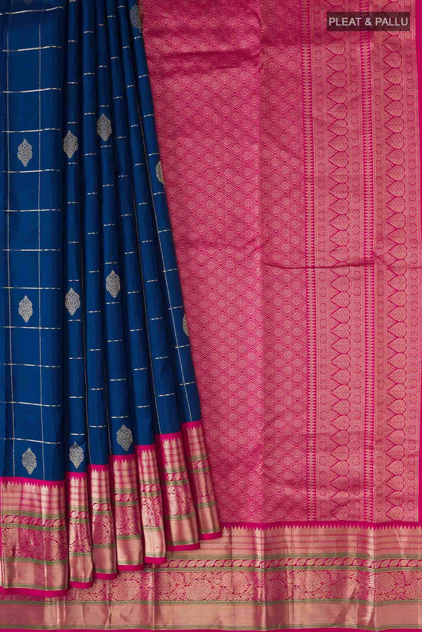 Blue Kanchipuram Silk Saree