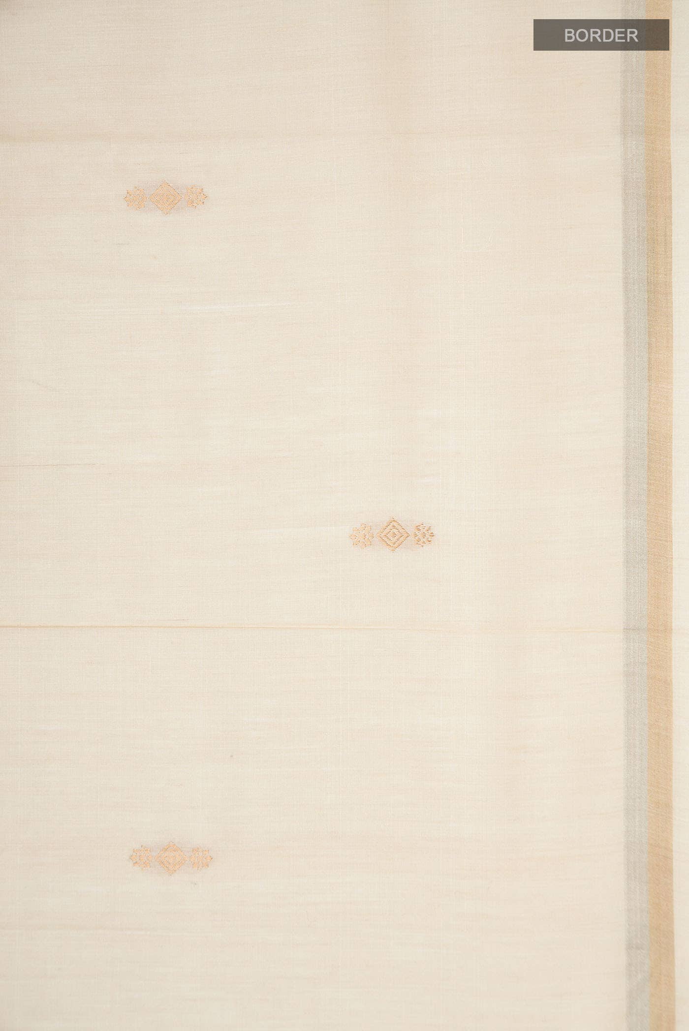 Cream MP Tussar Saree