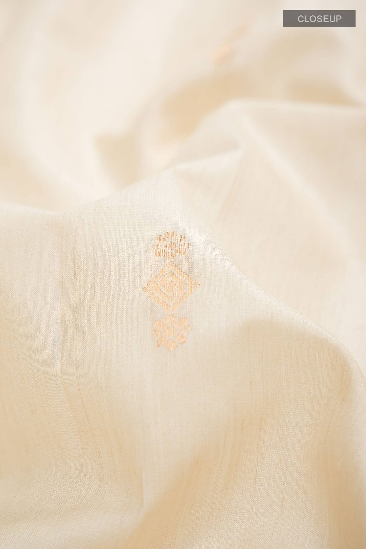 Cream MP Tussar Saree