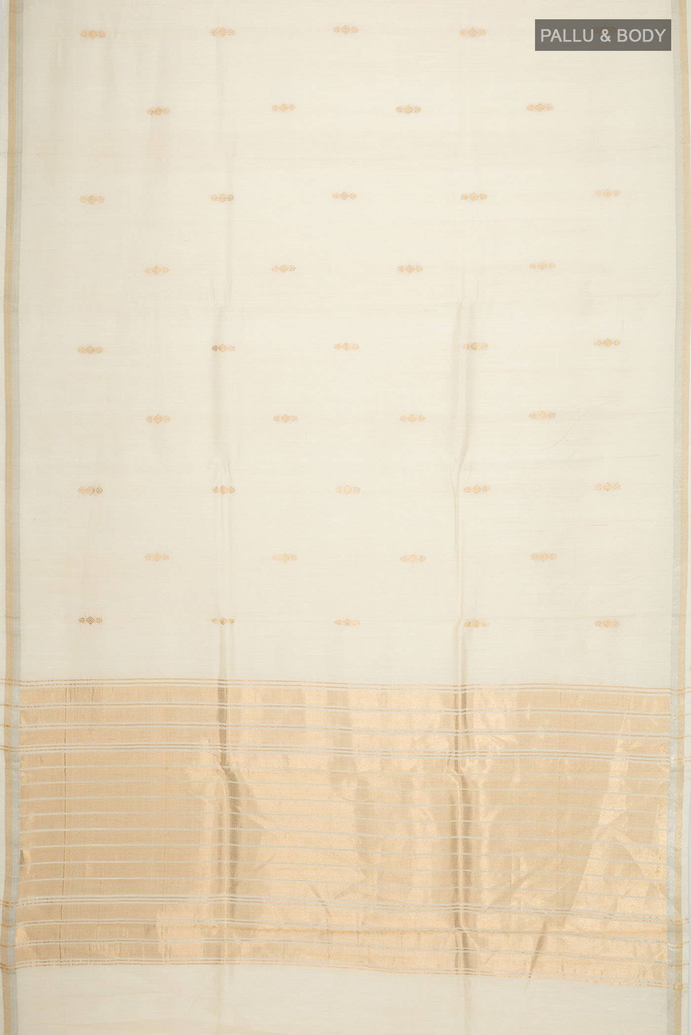 Cream MP Tussar Saree