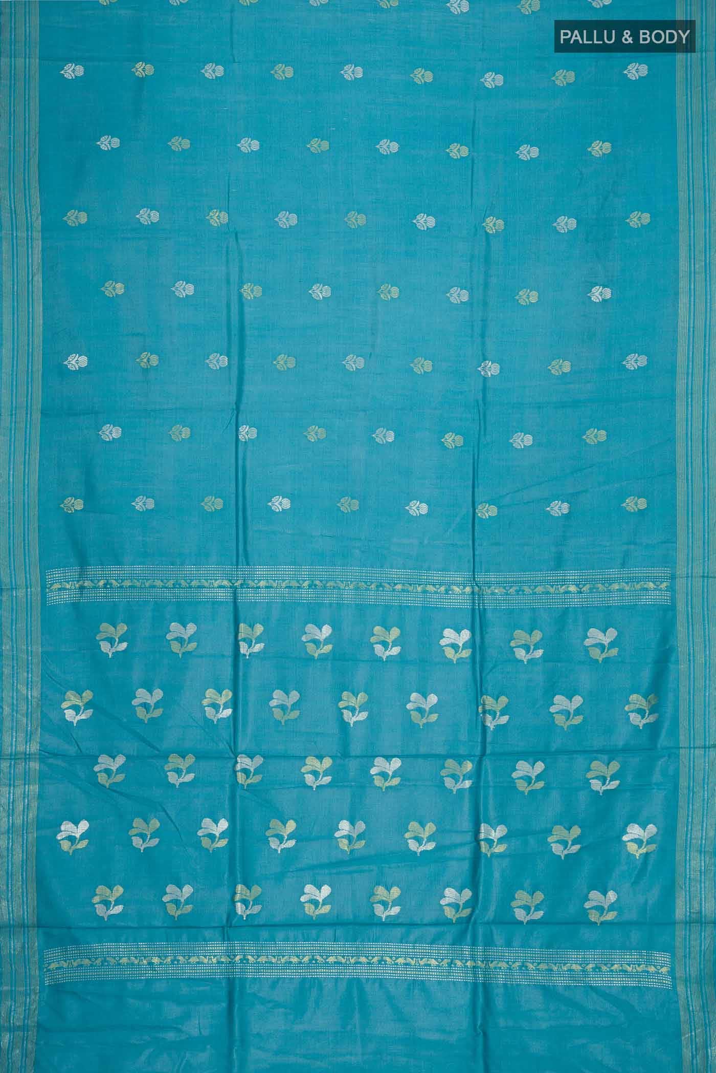 Blue MP Tussar Saree