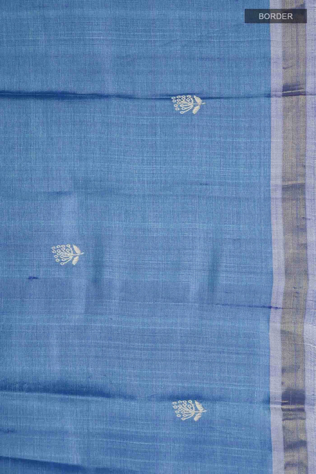 Blue MP Tussar Saree