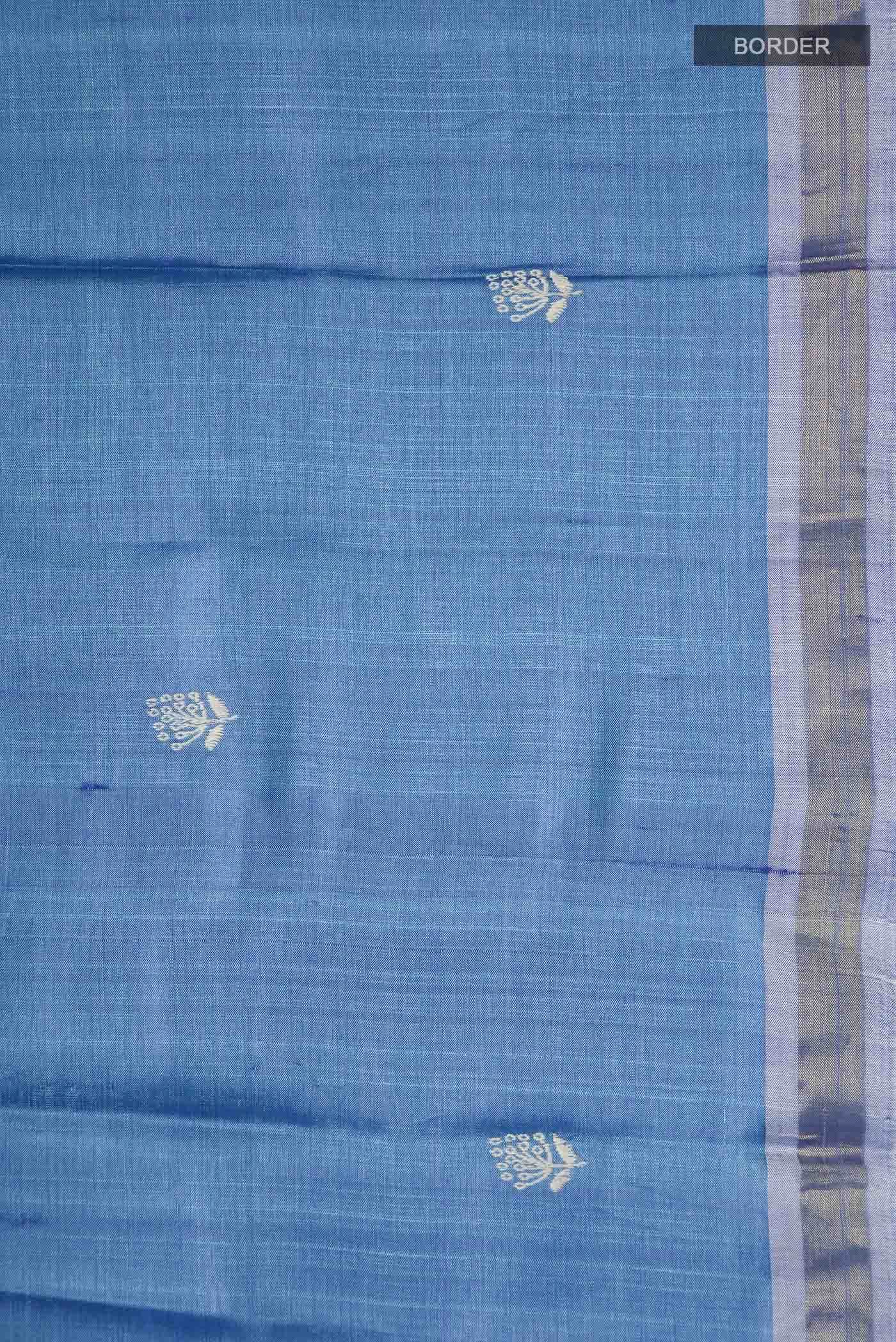 Blue MP Tussar Saree