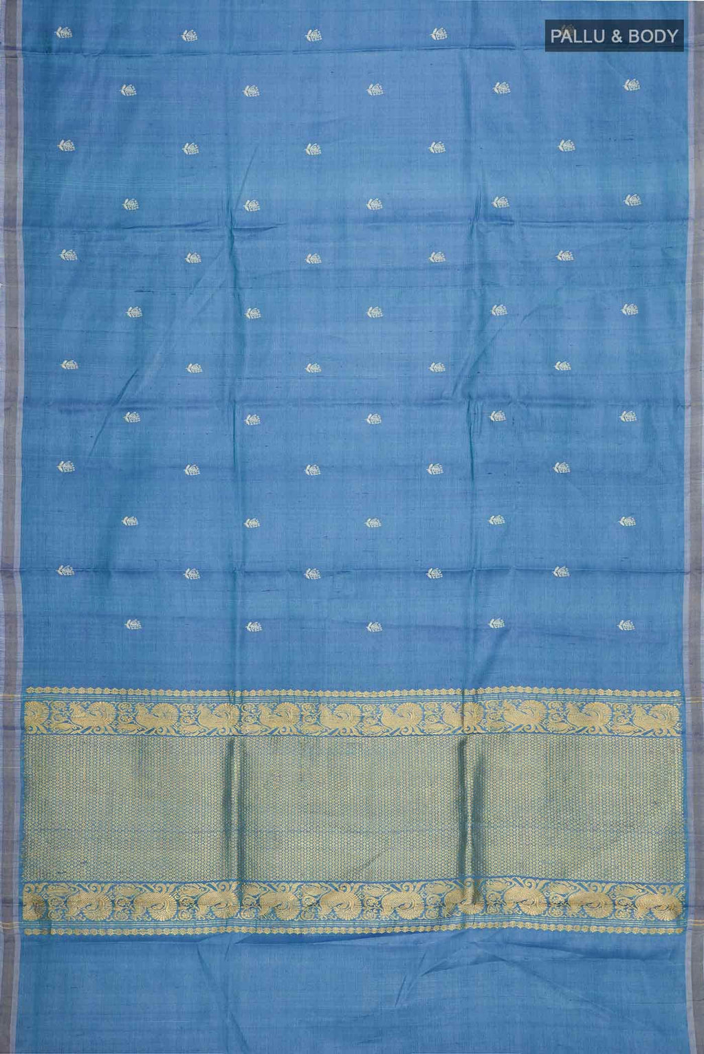 Blue MP Tussar Saree