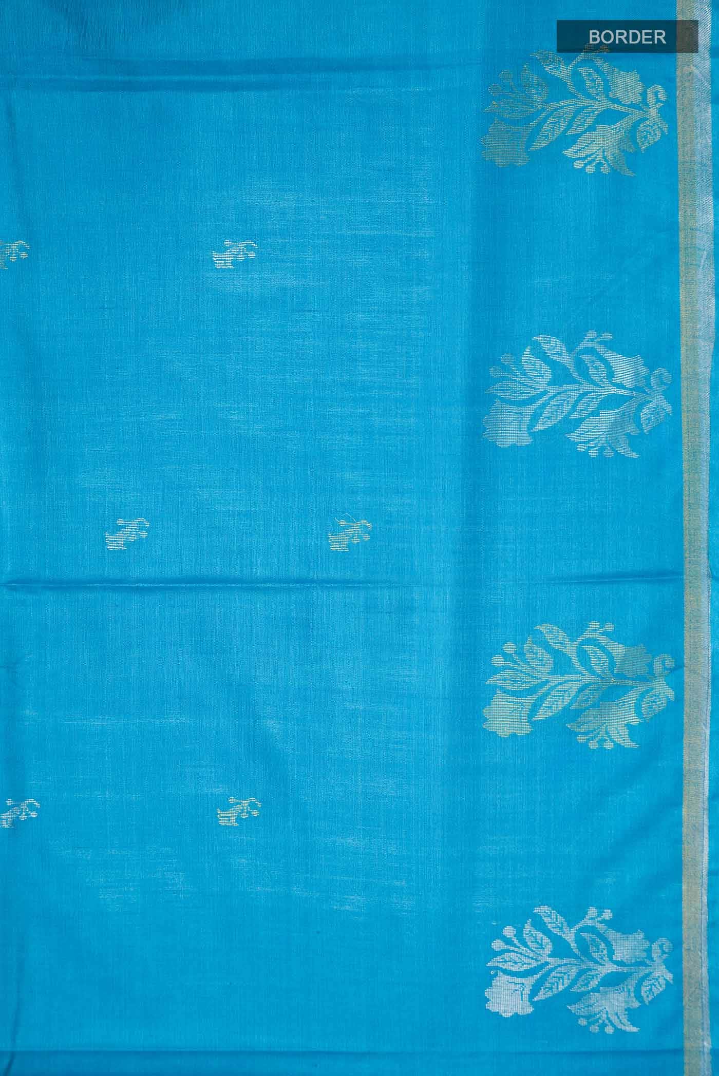 Blue MP Tussar Saree
