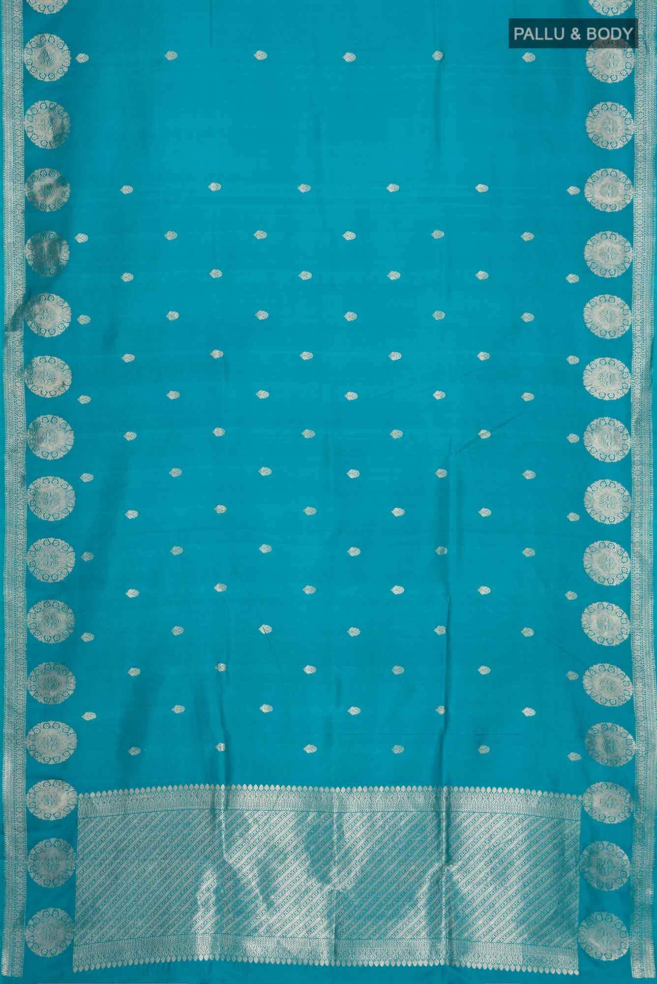 Blue Banarasi Katan Silk Saree