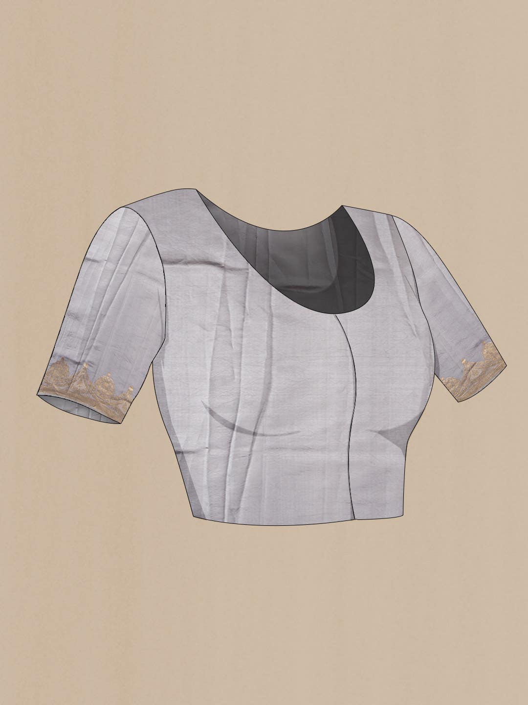 Grey Banarasi Katan Silk Saree