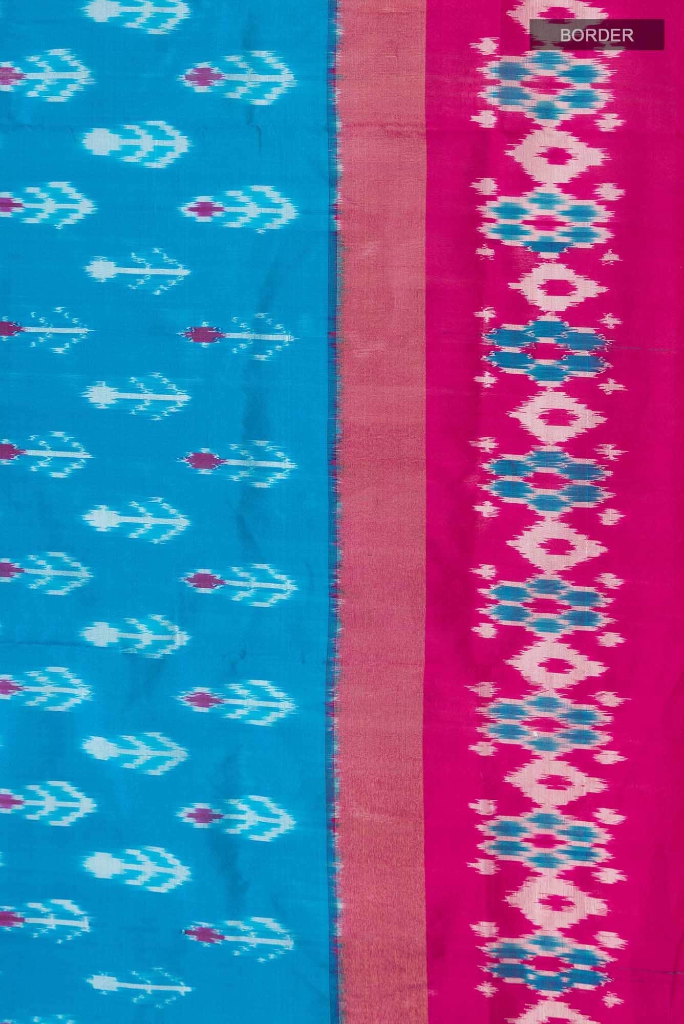 Blue Pochampally Silk Saree