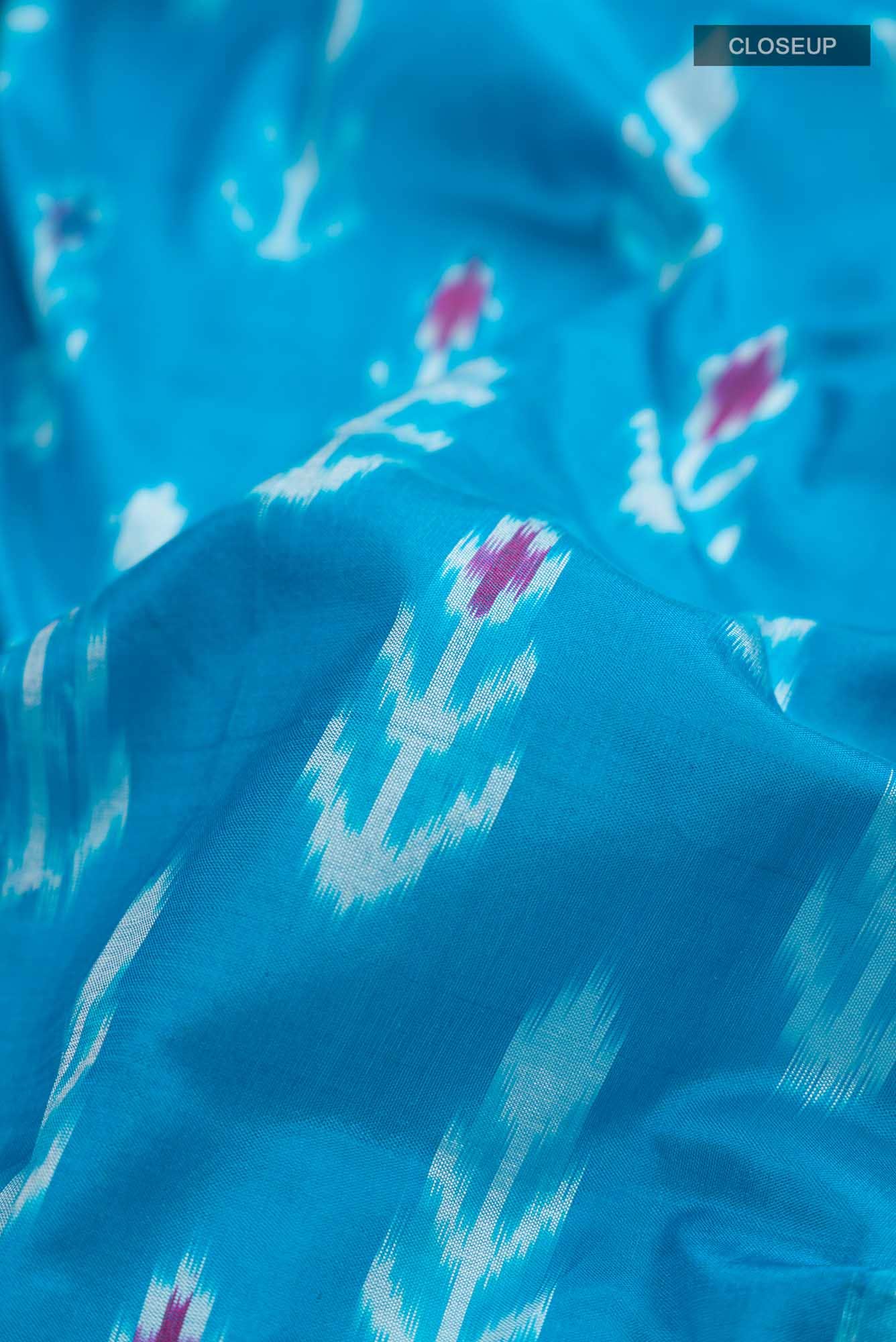 Blue Pochampally Silk Saree
