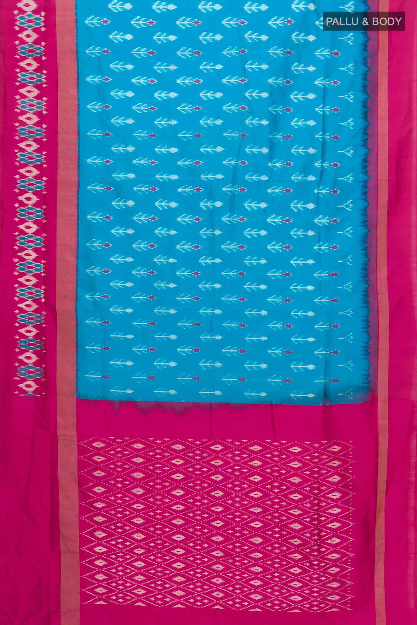 Blue Pochampally Silk Saree