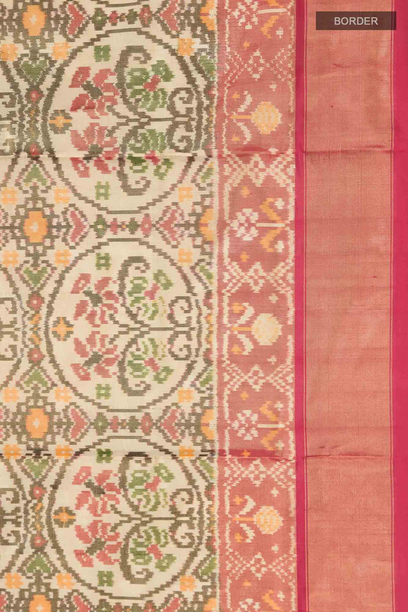 Gold Pochampally Silk Saree