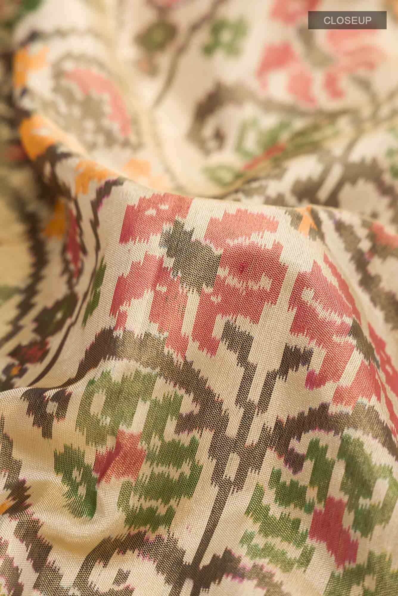Gold Pochampally Silk Saree