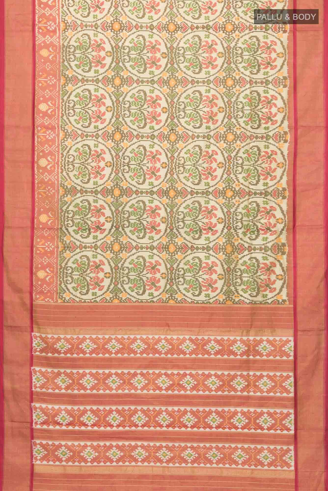 Gold Pochampally Silk Saree